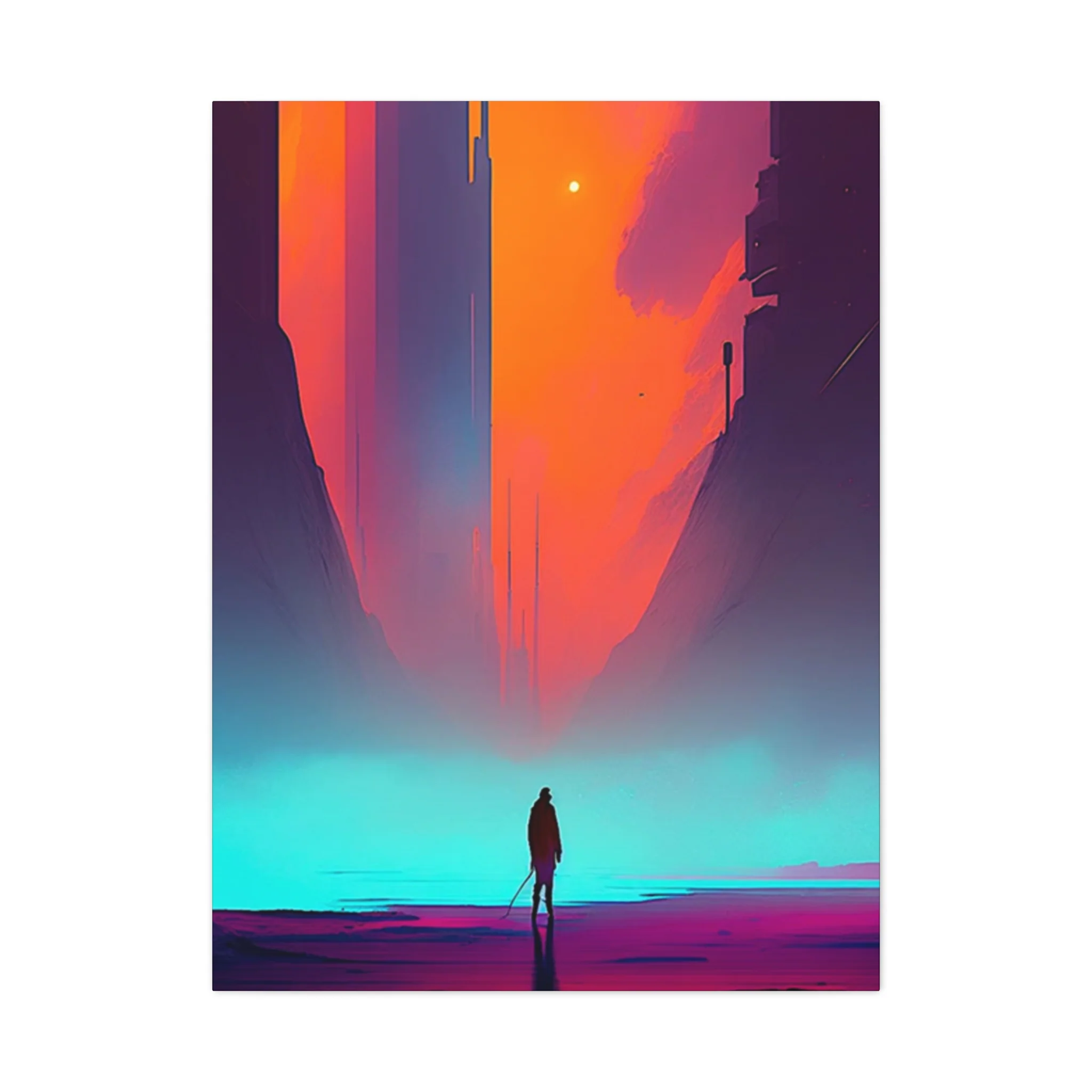 Abstract Alone Jesus Spiritual Christianity Wall Art & Canvas Prints - Image 3