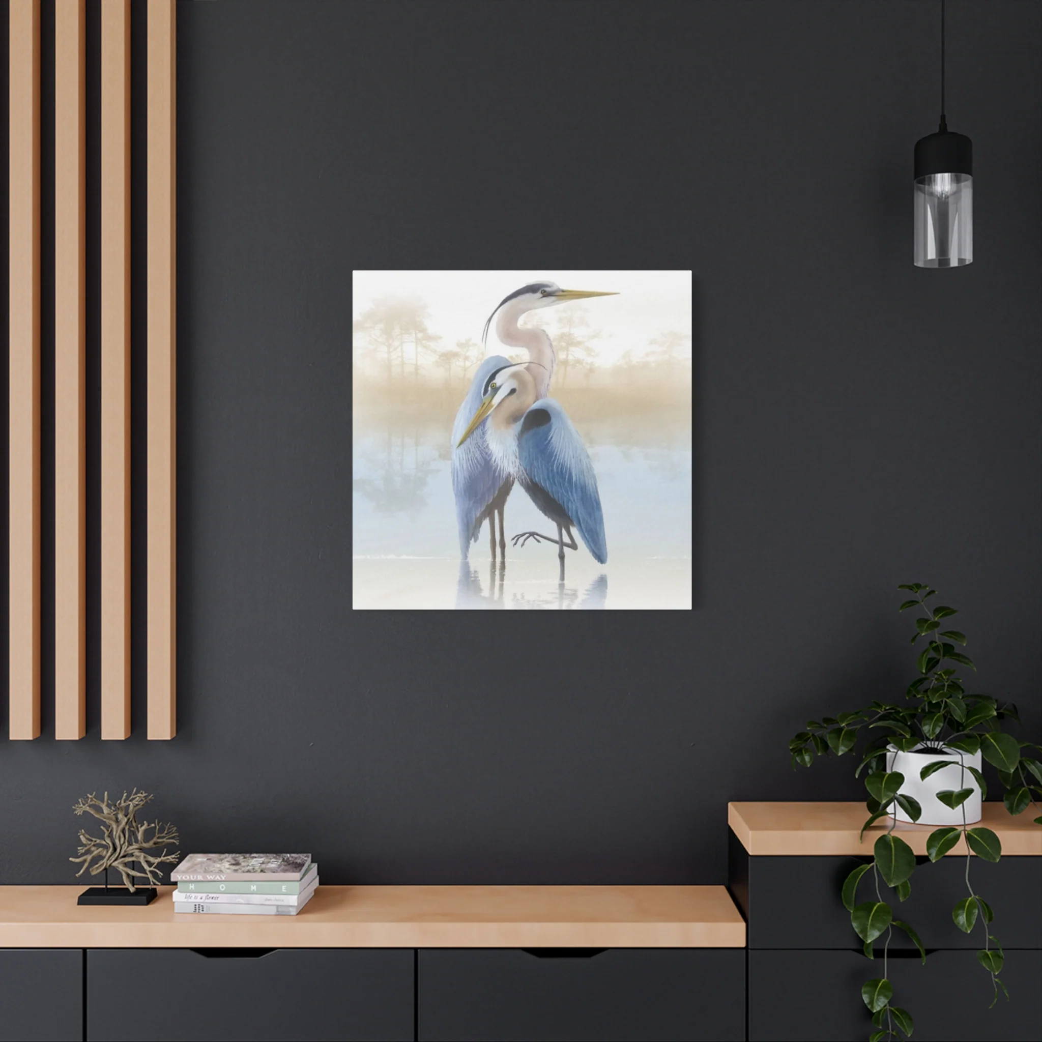 Beautiful Couple Herons Wall Art & Canvas Prints - Image 10
