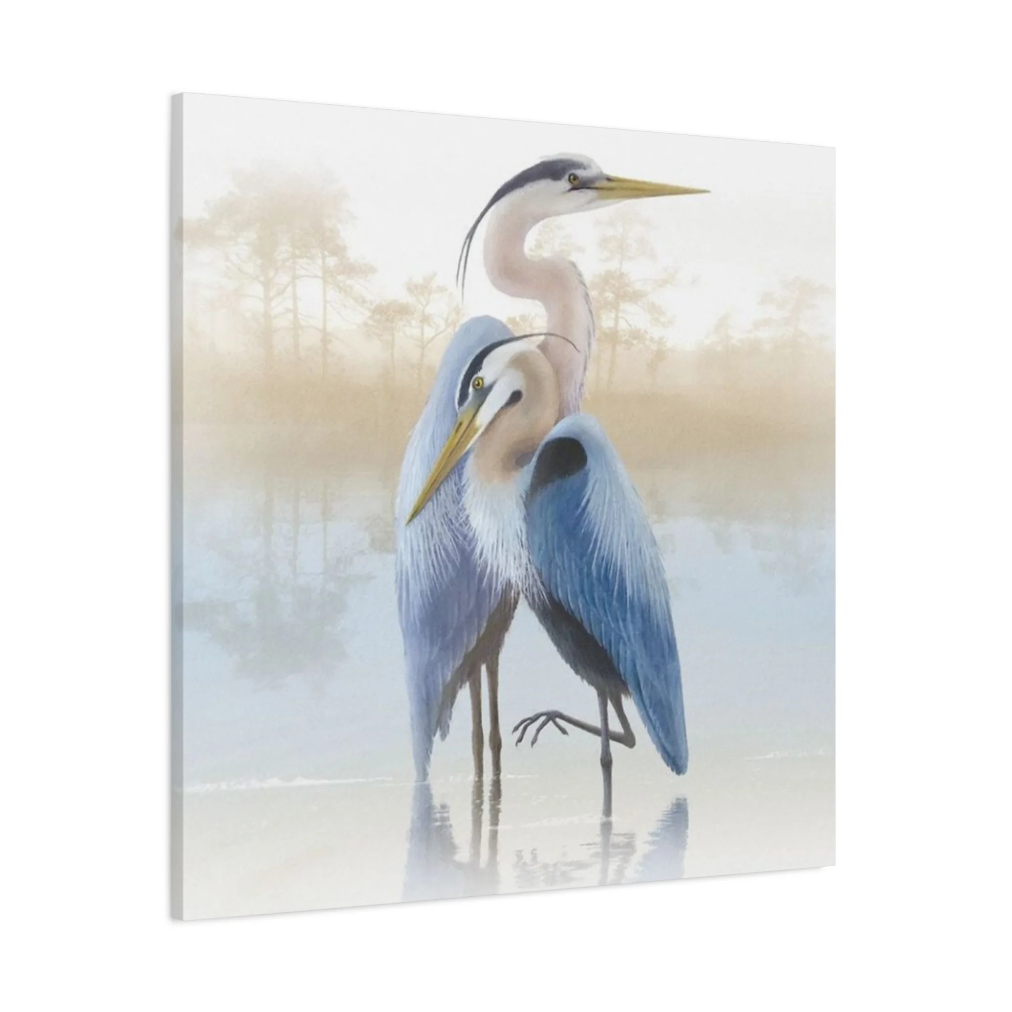 Beautiful Couple Herons Wall Art & Canvas Prints - Image 14