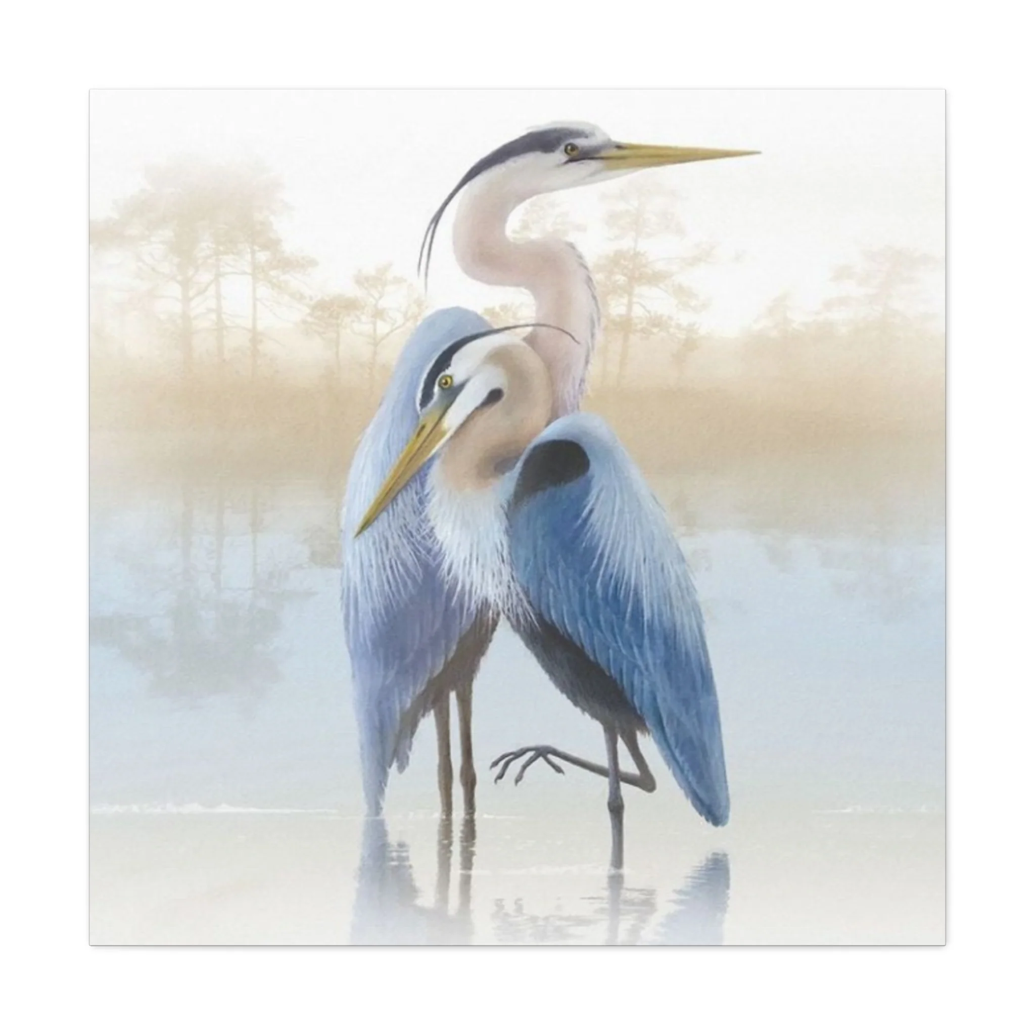 Beautiful Couple Herons Wall Art & Canvas Prints - Image 4