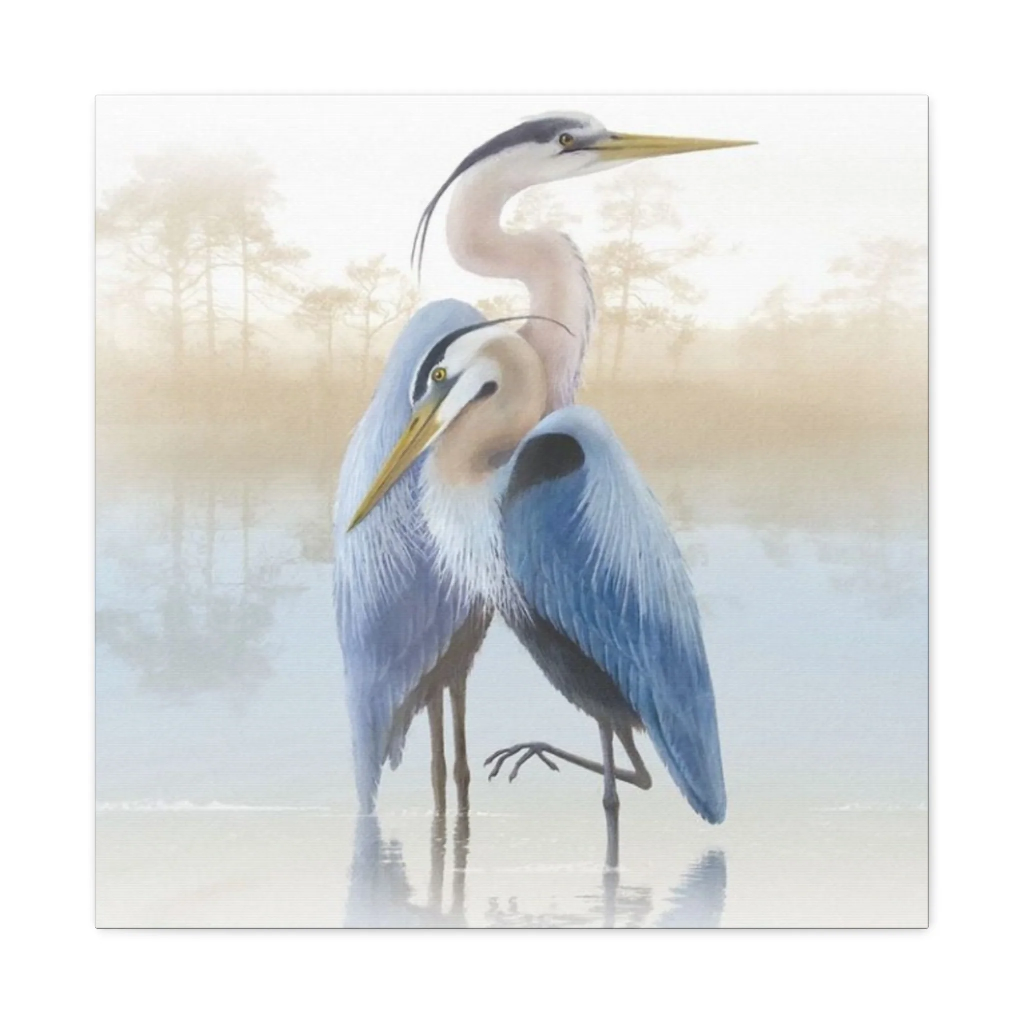 Beautiful Couple Herons Wall Art & Canvas Prints - Image 5