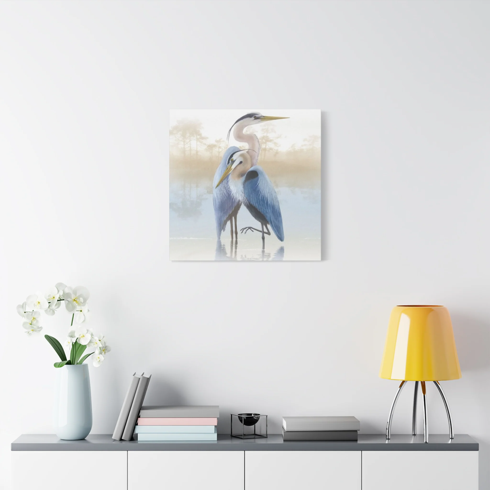 Beautiful Couple Herons Wall Art & Canvas Prints - Image 6