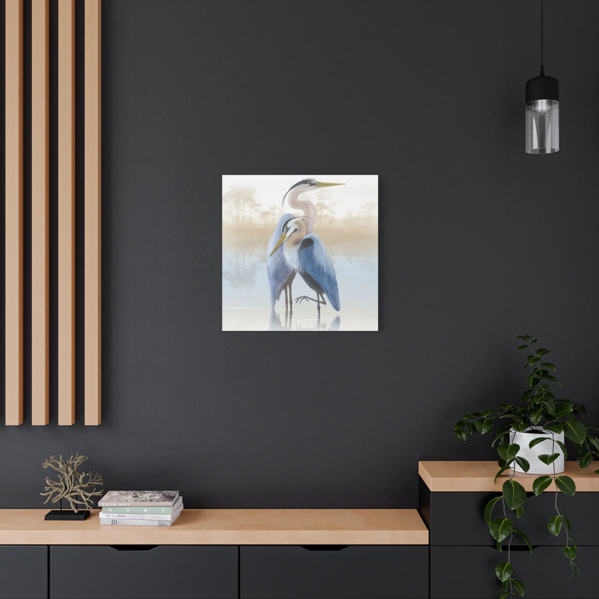 Beautiful Couple Herons Wall Art & Canvas Prints - Image 7