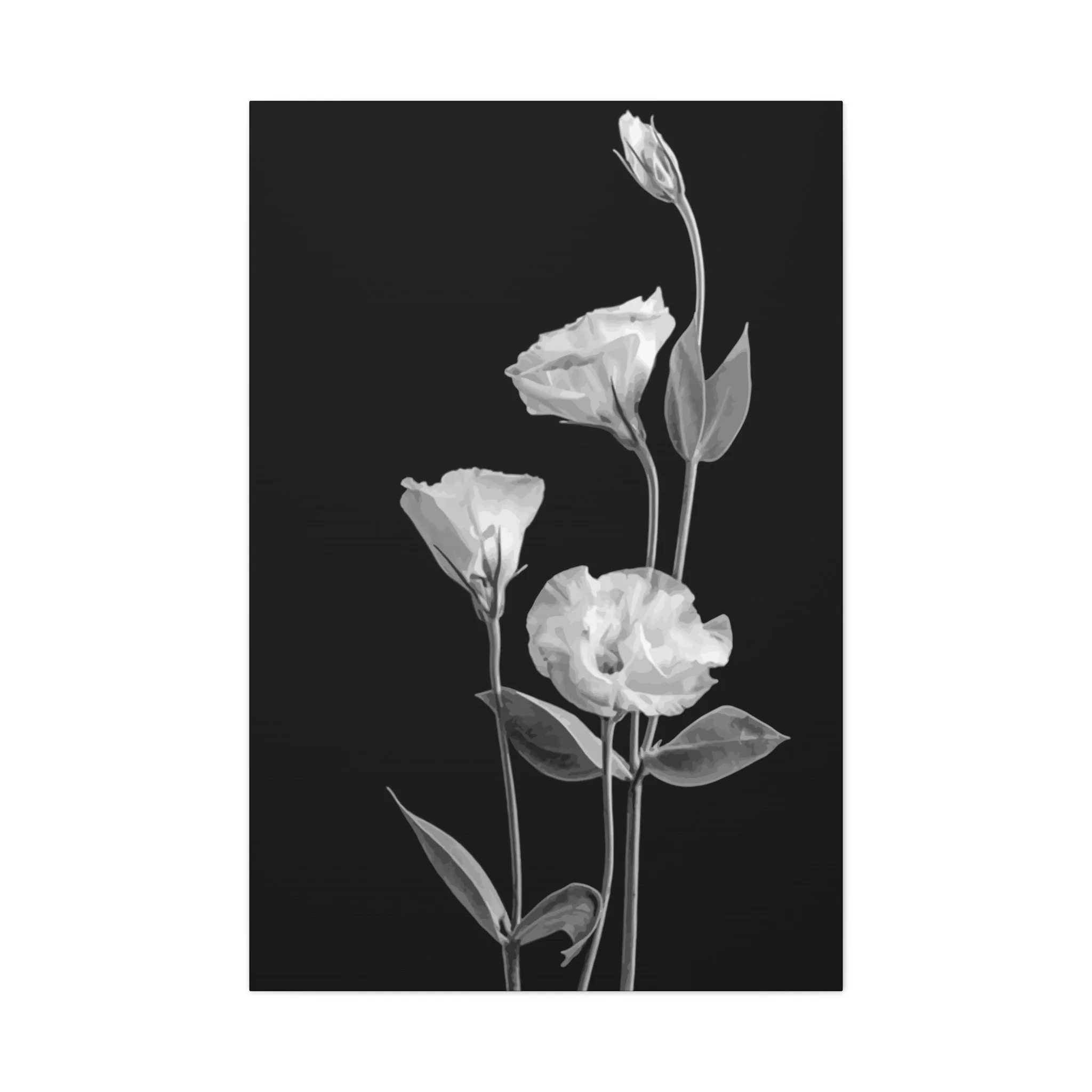 Black and White Flower Wall Art & Canvas Prints - Image 10
