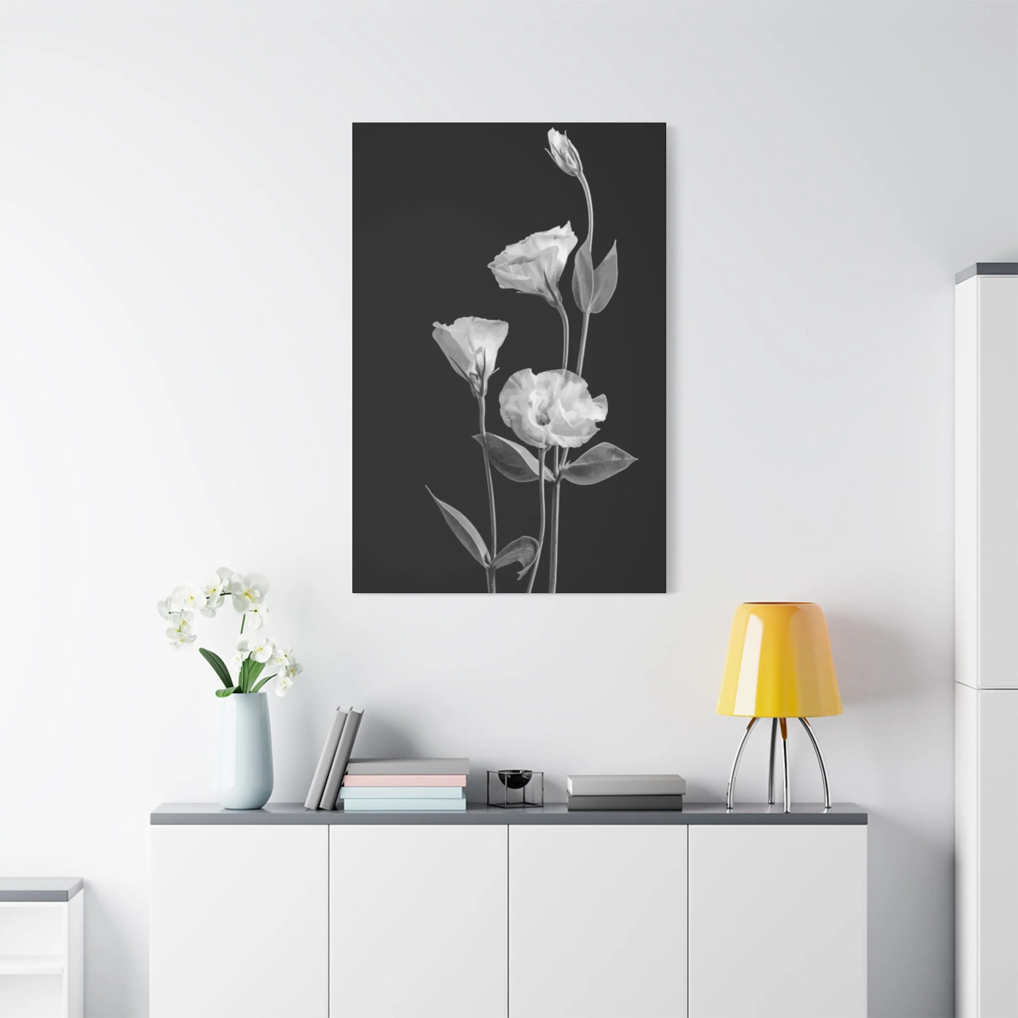Black and White Flower Wall Art & Canvas Prints - Image 11