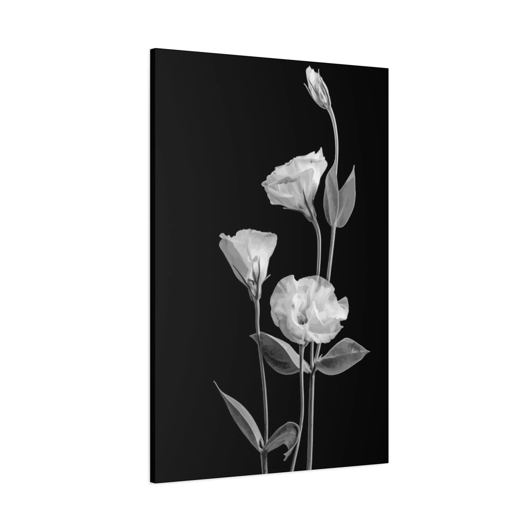 Black and White Flower Wall Art & Canvas Prints - Image 3