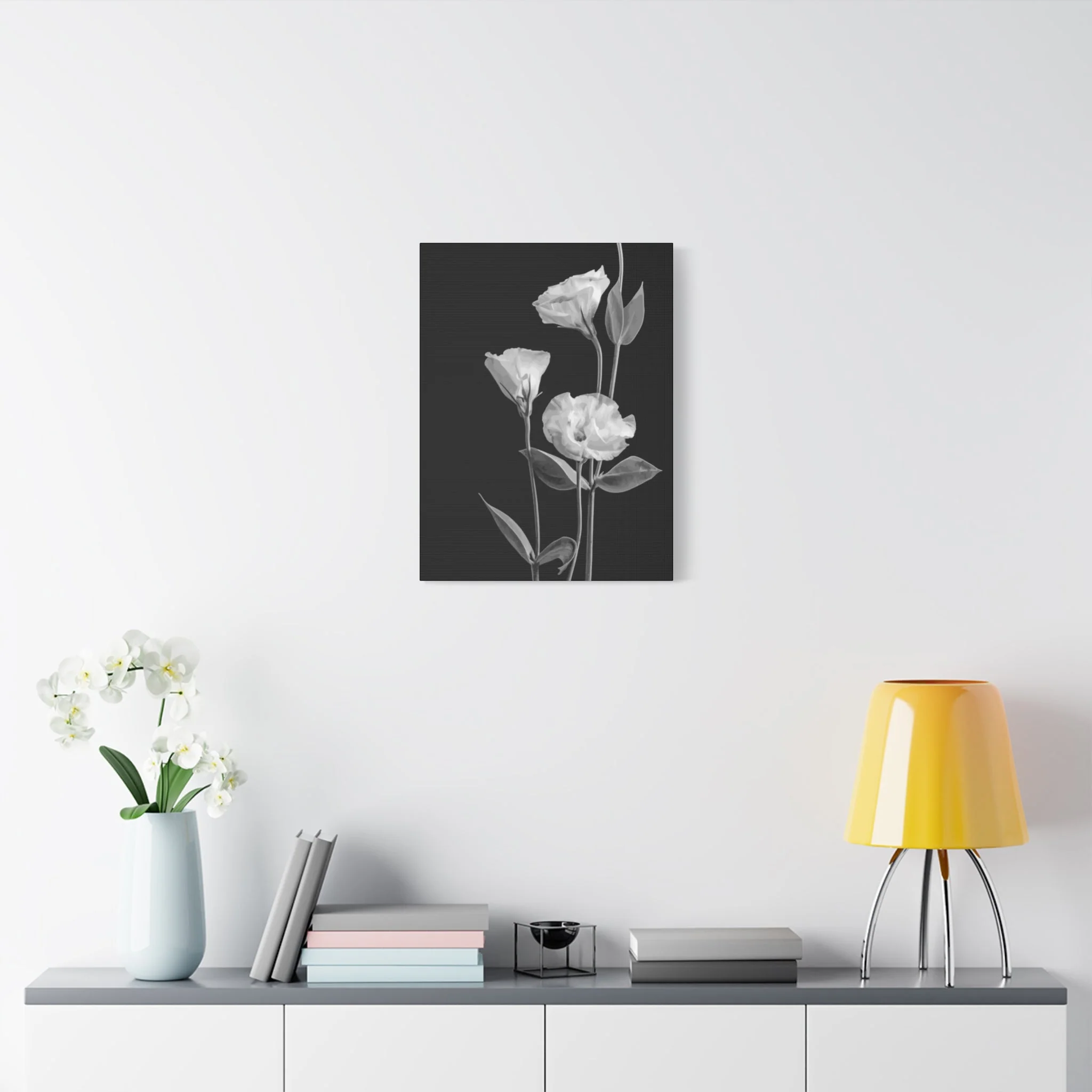 Black and White Flower Wall Art & Canvas Prints - Image 8