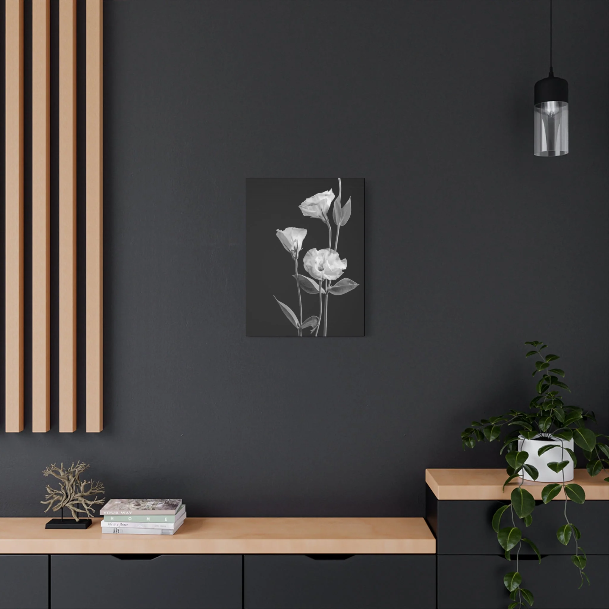 Black and White Flower Wall Art & Canvas Prints - Image 9