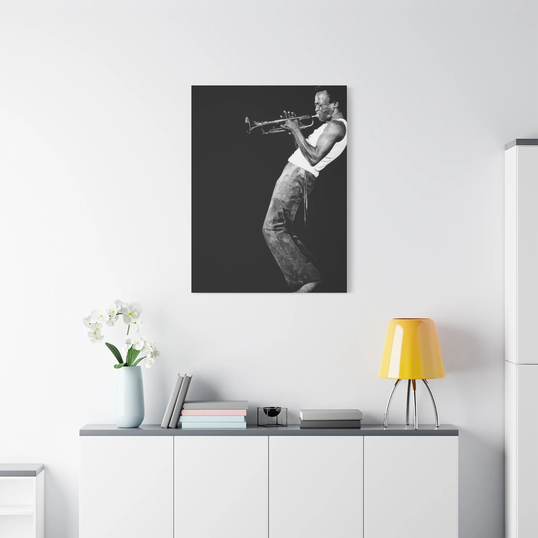 Black And White Jazz Instrument Artist Wall Art & Canvas Prints - Image 12