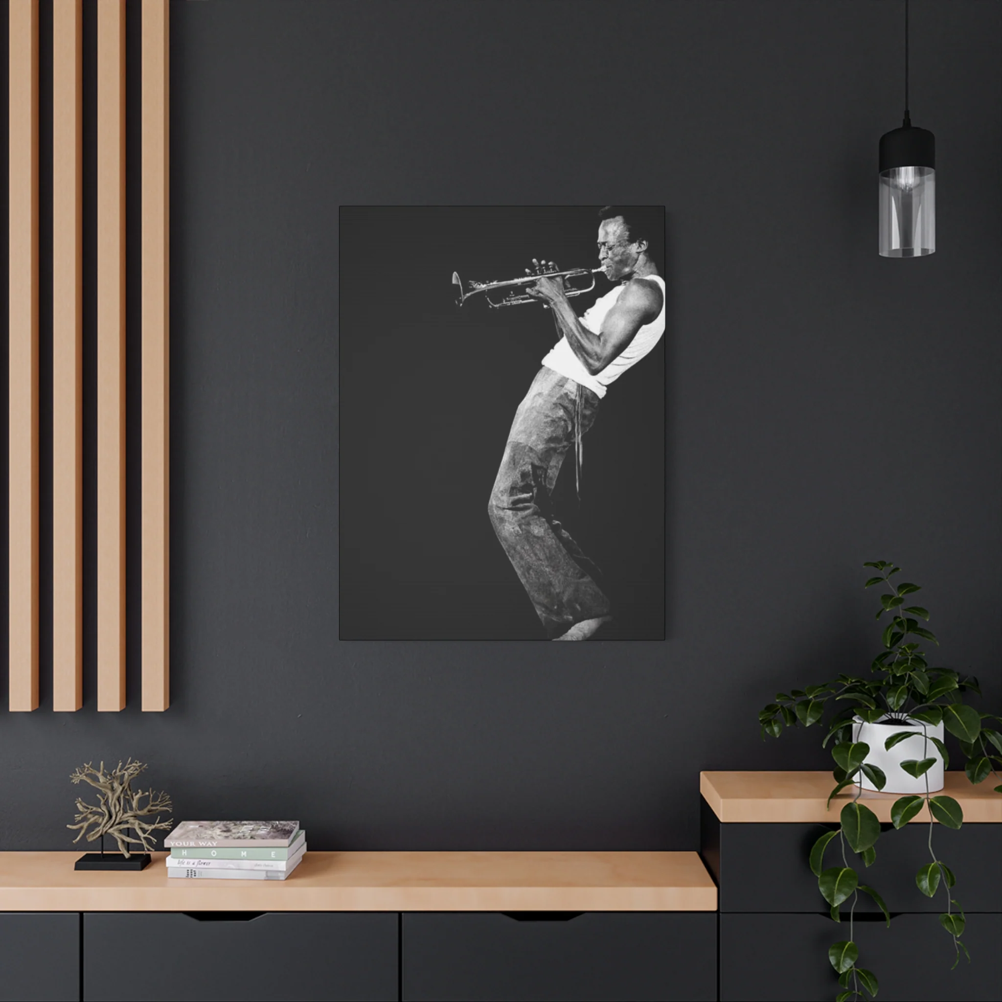 Black And White Jazz Instrument Artist Wall Art & Canvas Prints - Image 13