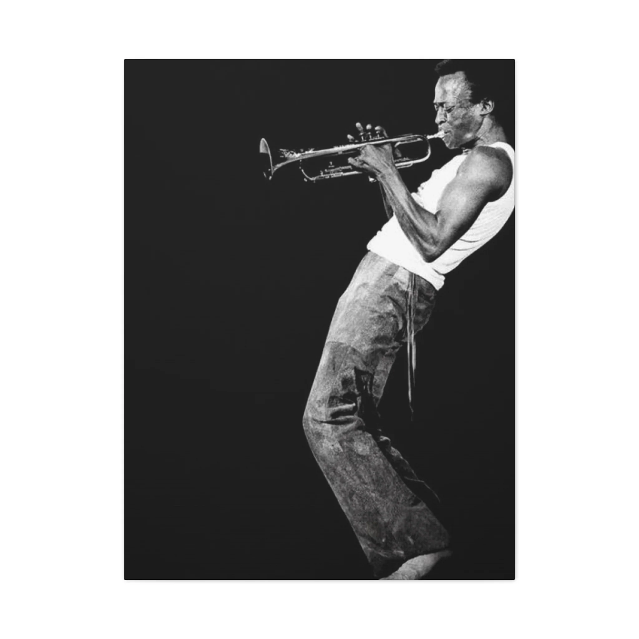 Black And White Jazz Instrument Artist Wall Art & Canvas Prints - Image 3