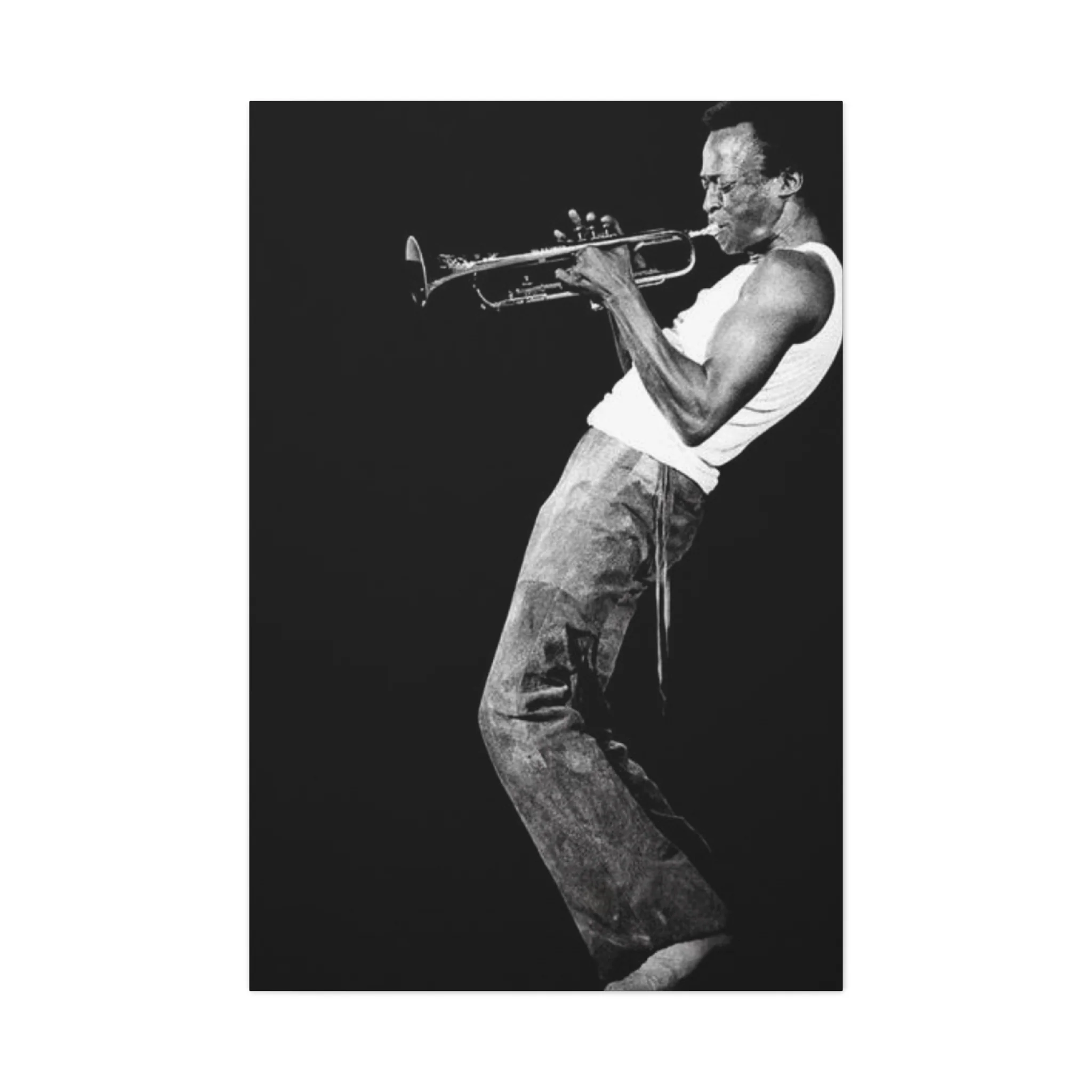 Black And White Jazz Instrument Artist Wall Art & Canvas Prints - Image 4