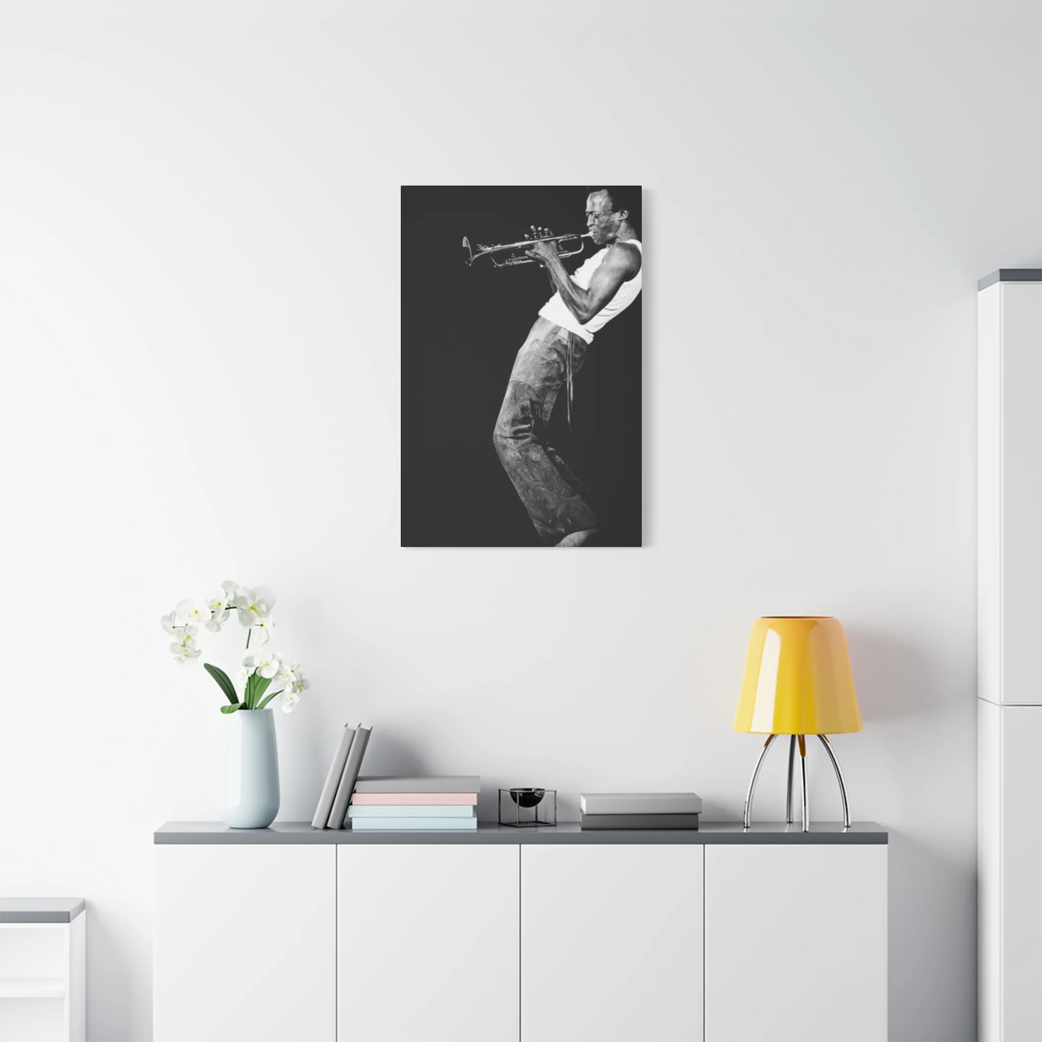 Black And White Jazz Instrument Artist Wall Art & Canvas Prints - Image 9