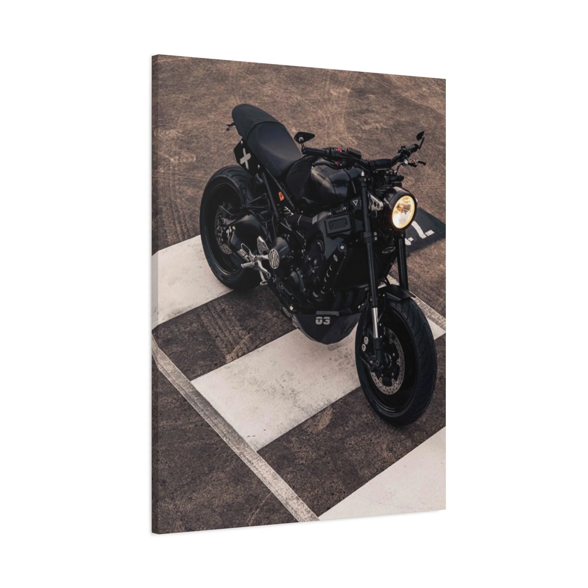 Black Cafe Racer Motorcycle Wall Art & Canvas Prints - Image 11