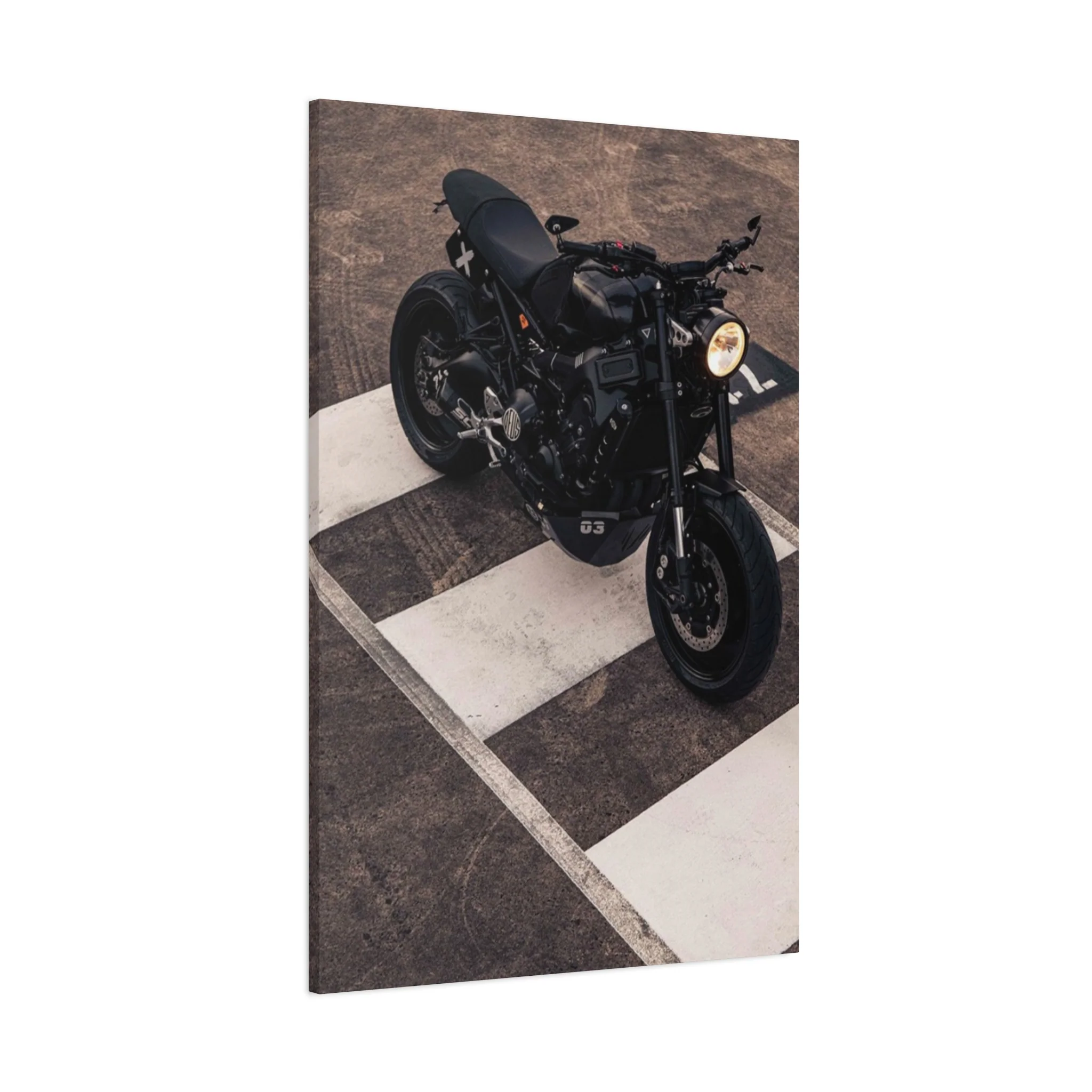 Black Cafe Racer Motorcycle Wall Art & Canvas Prints - Image 14