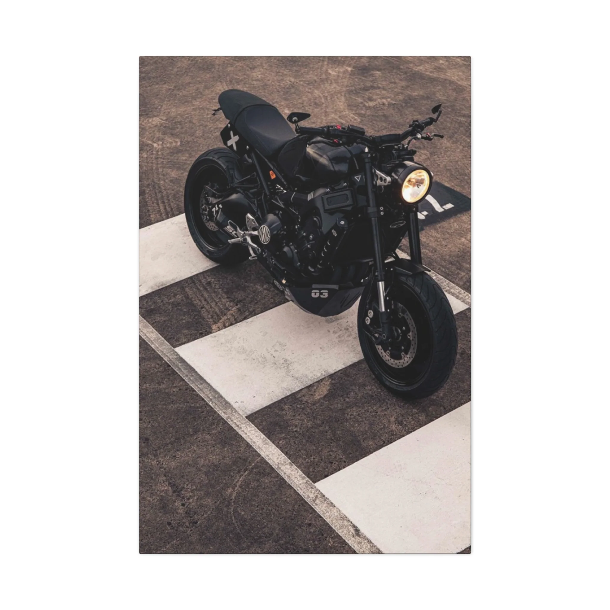 Black Cafe Racer Motorcycle Wall Art & Canvas Prints - Image 4