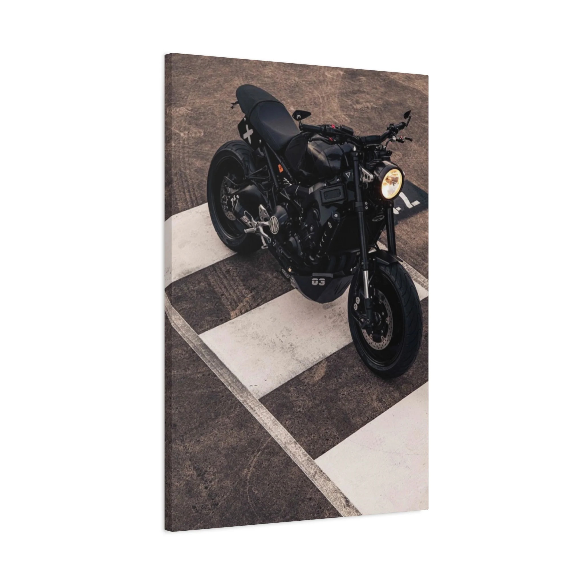 Black Cafe Racer Motorcycle Wall Art & Canvas Prints - Image 8