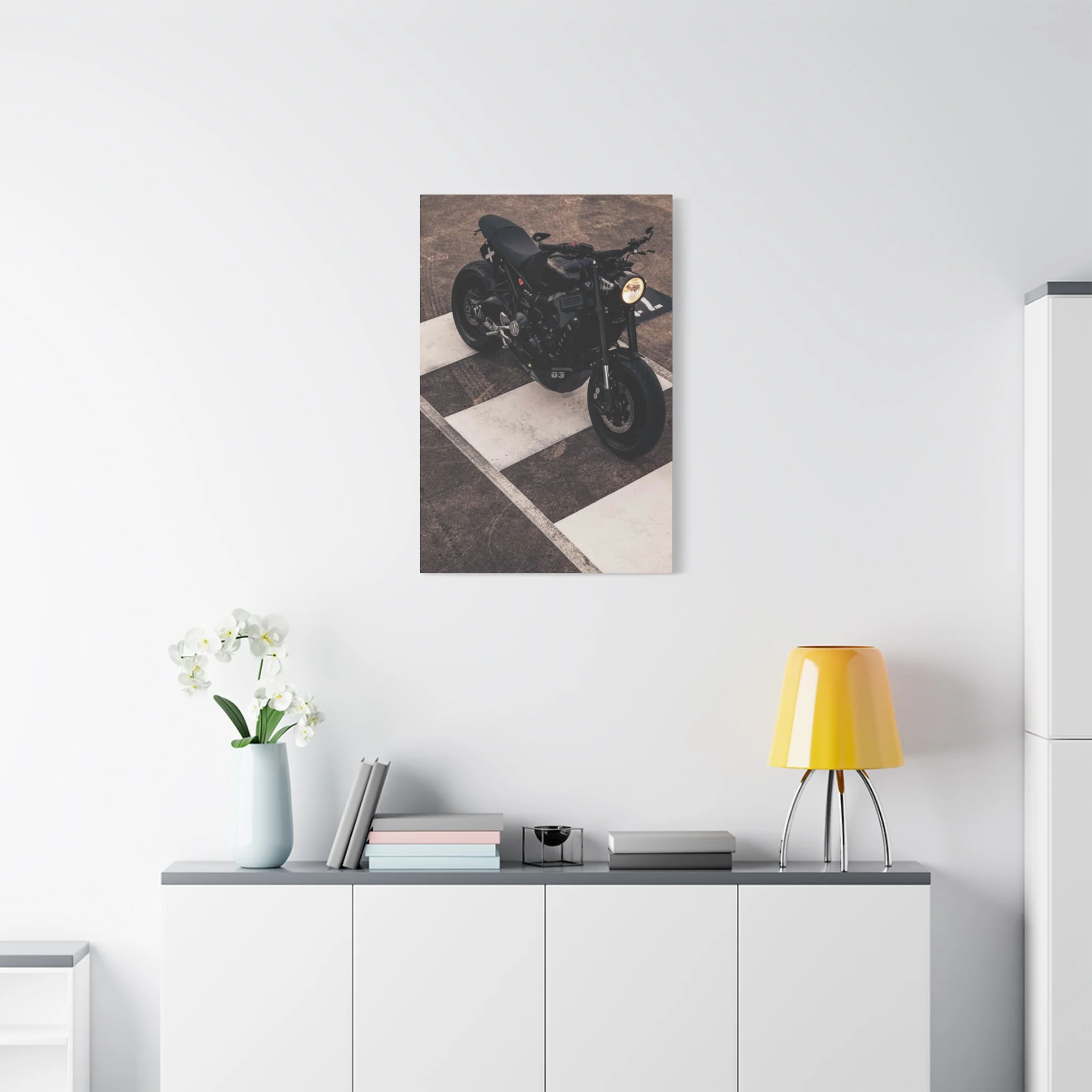 Black Cafe Racer Motorcycle Wall Art & Canvas Prints - Image 9