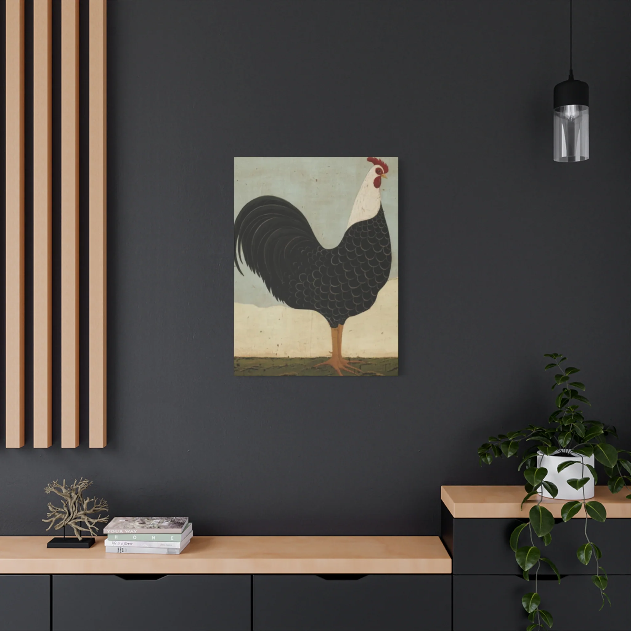 Black Chicken Kimble Warren Wall Art & Canvas Prints - Image 7
