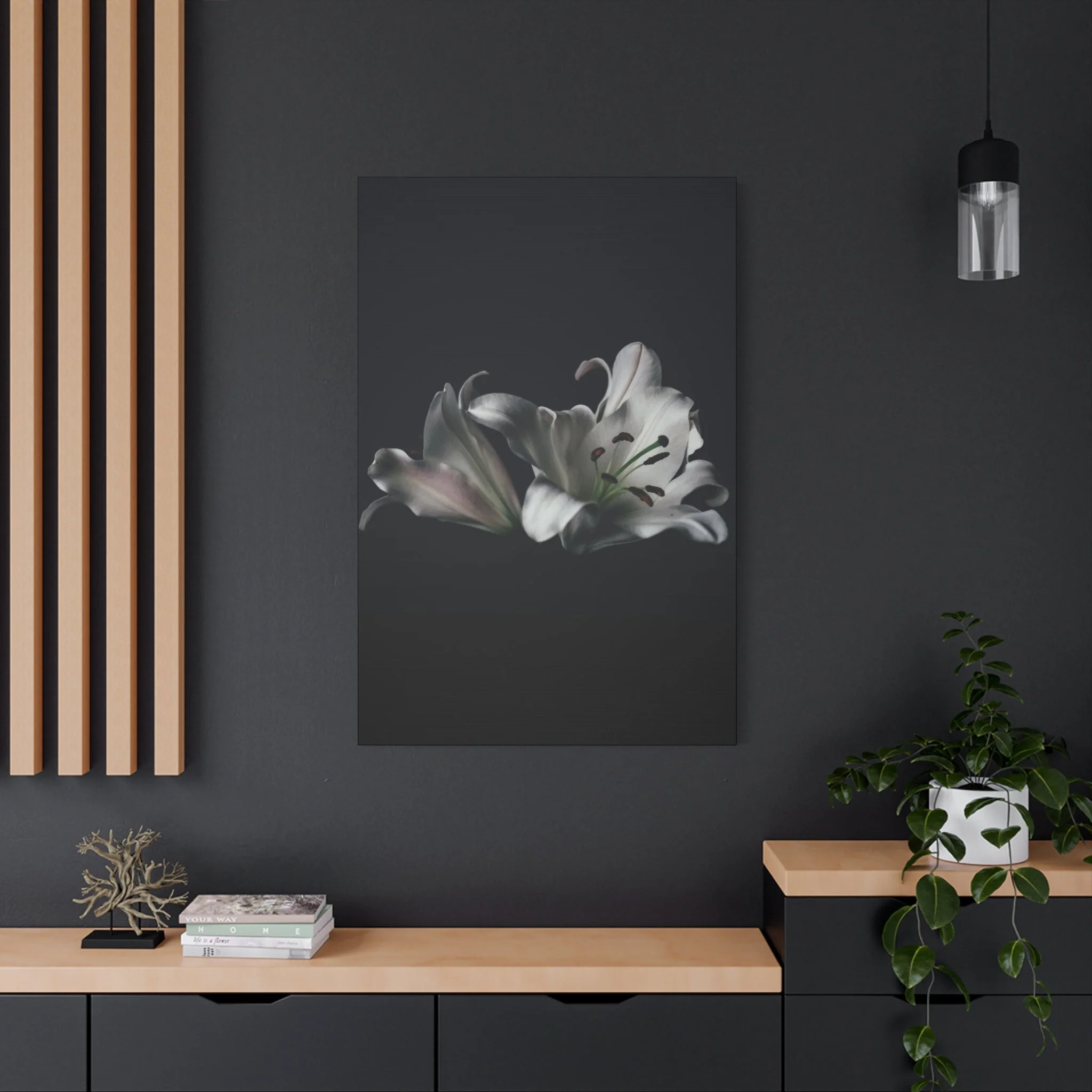 Black Flower Wall Art & Canvas Prints - Image 6
