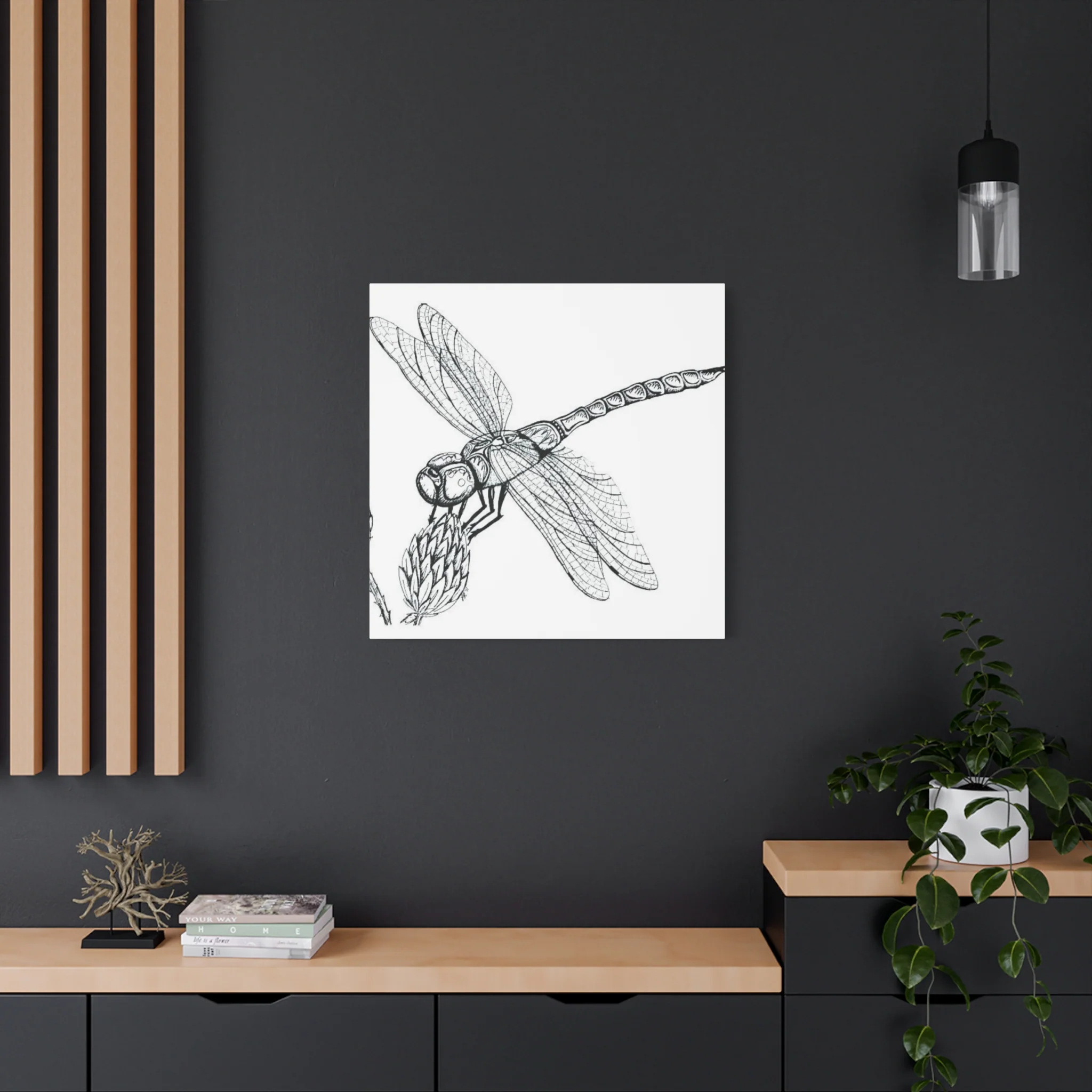 Black & White Dragonfly Wall Art & Canvas Prints - Image 10
