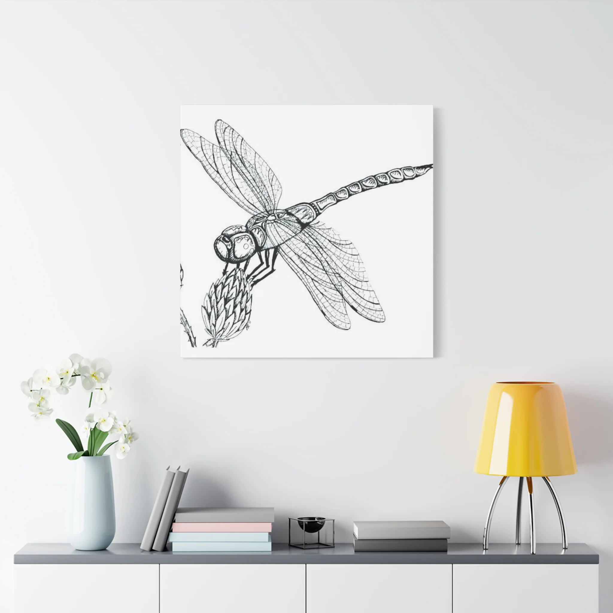 Black & White Dragonfly Wall Art & Canvas Prints - Image 12