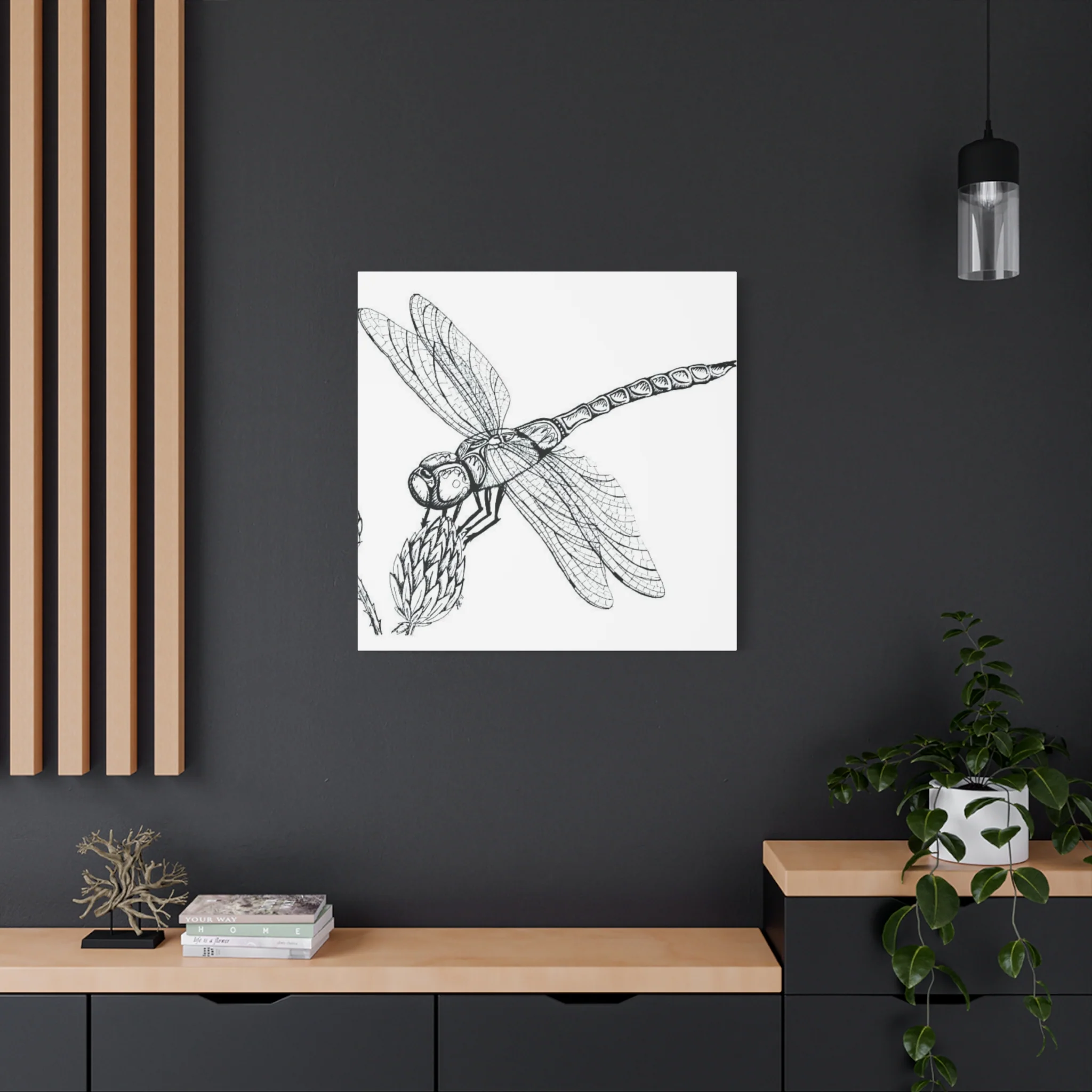 Black & White Dragonfly Wall Art & Canvas Prints - Image 13