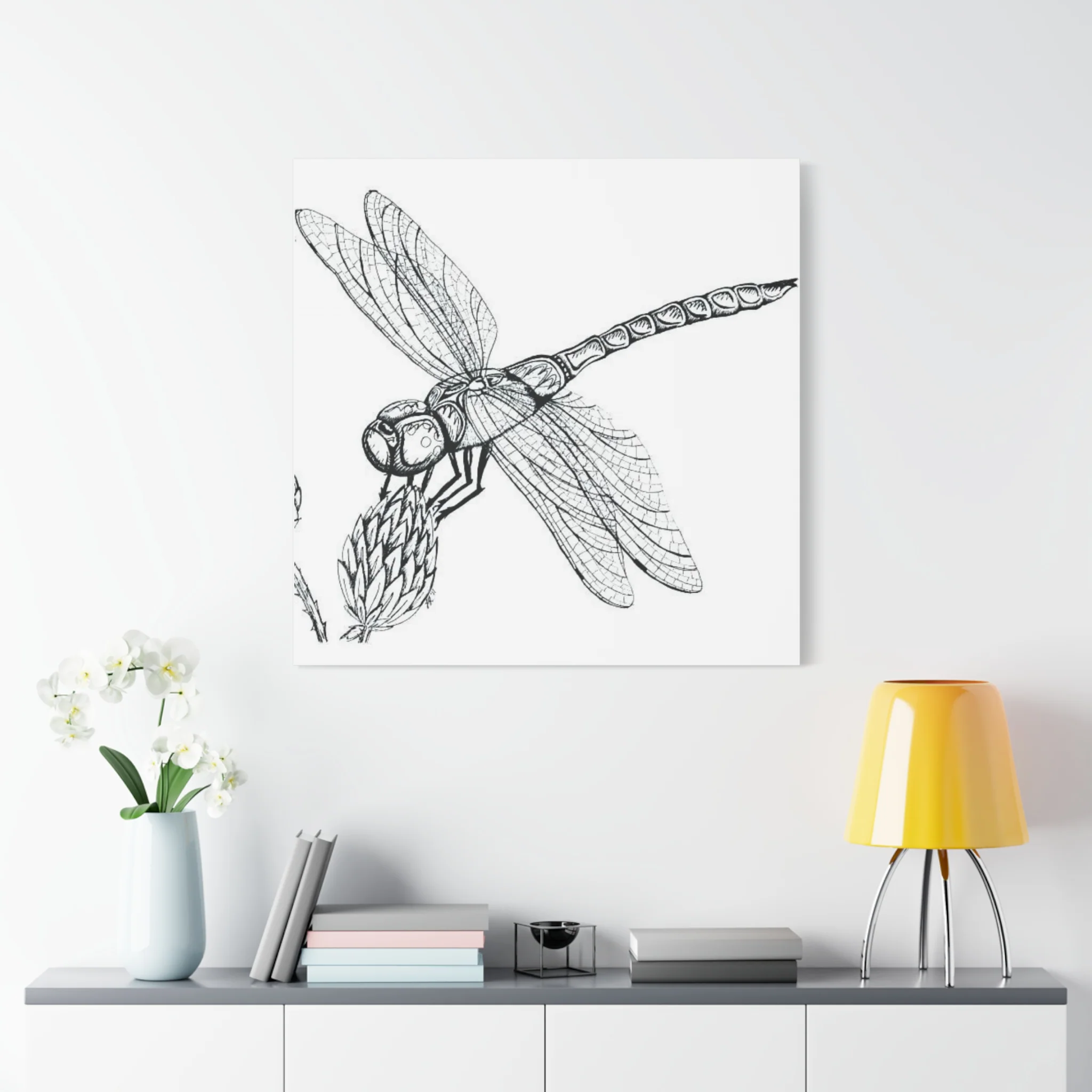 Black & White Dragonfly Wall Art & Canvas Prints - Image 15