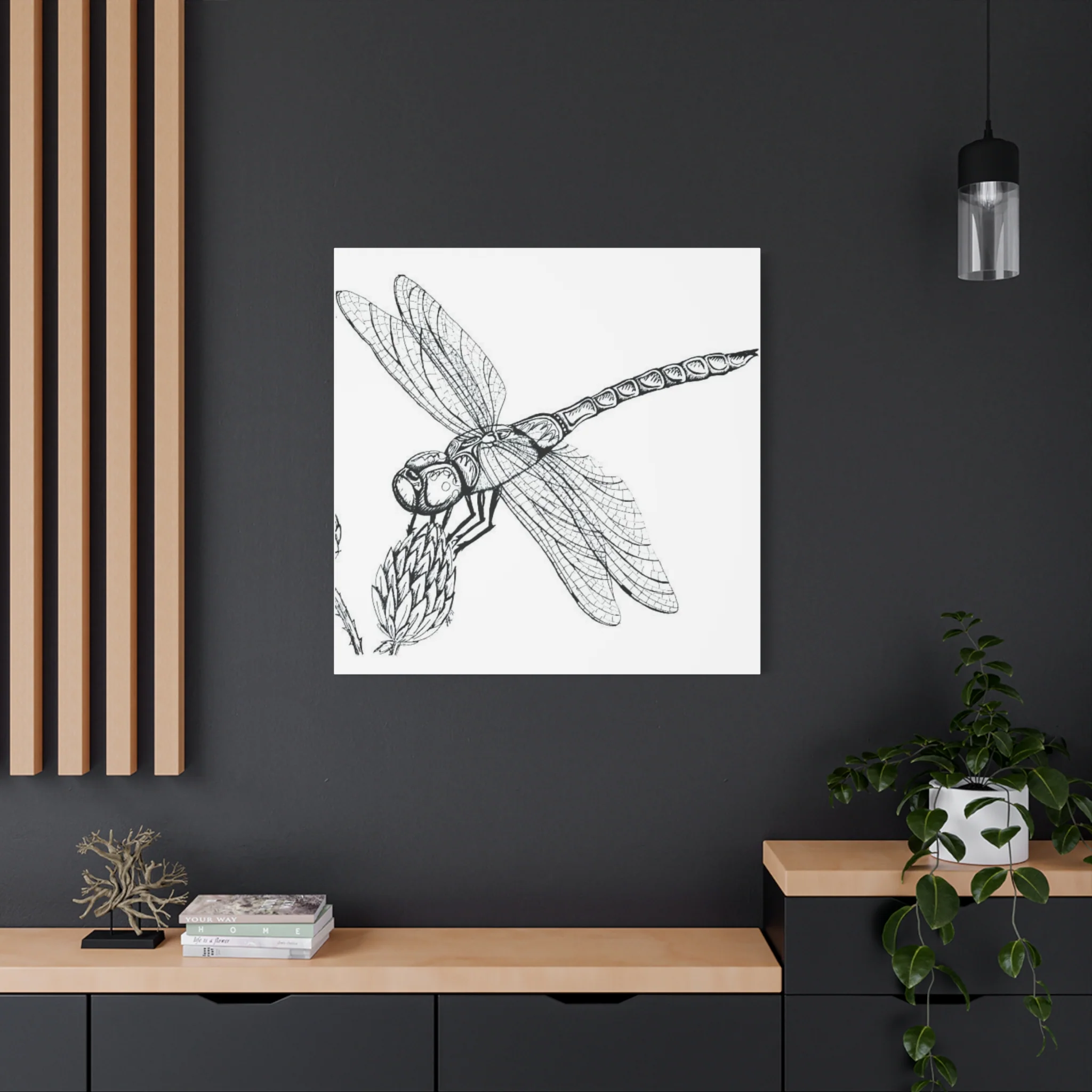 Black & White Dragonfly Wall Art & Canvas Prints - Image 16