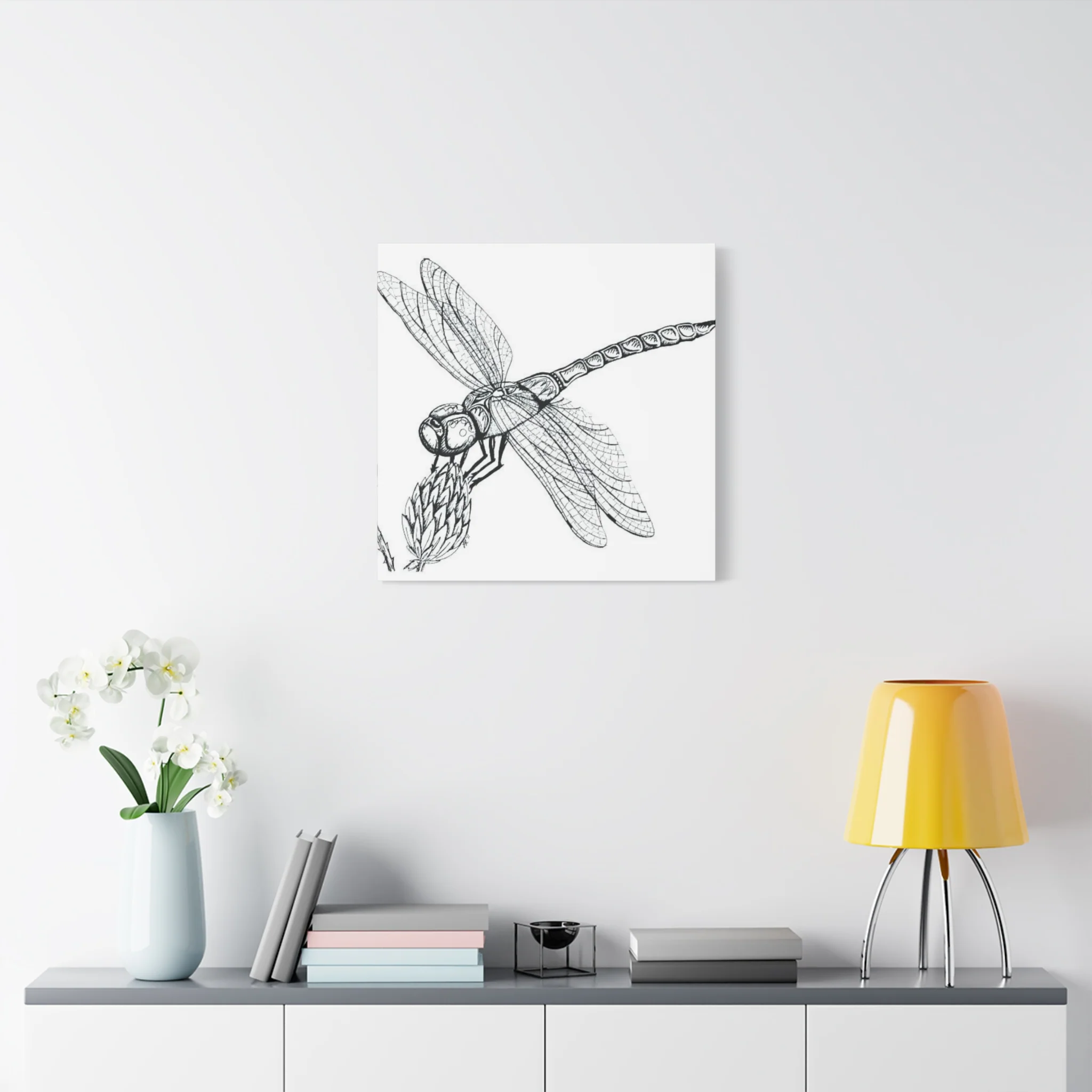 Black & White Dragonfly Wall Art & Canvas Prints - Image 6