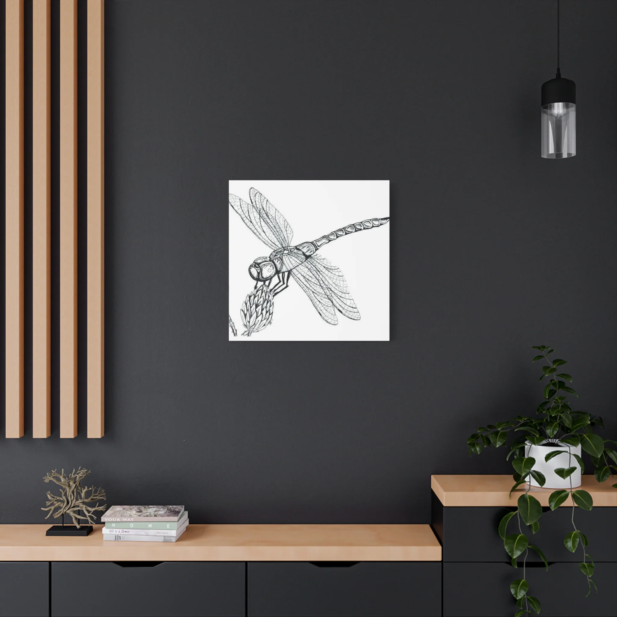 Black & White Dragonfly Wall Art & Canvas Prints - Image 7