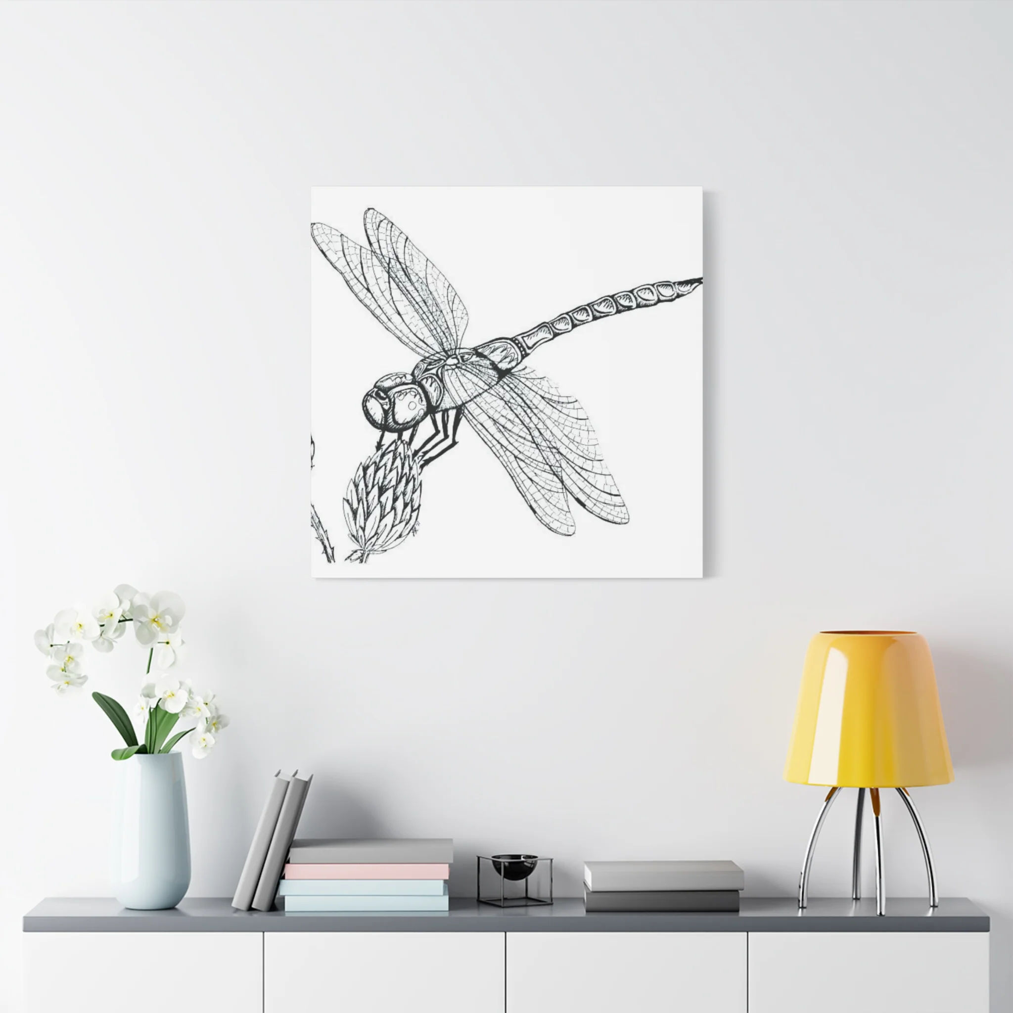 Black & White Dragonfly Wall Art & Canvas Prints - Image 9