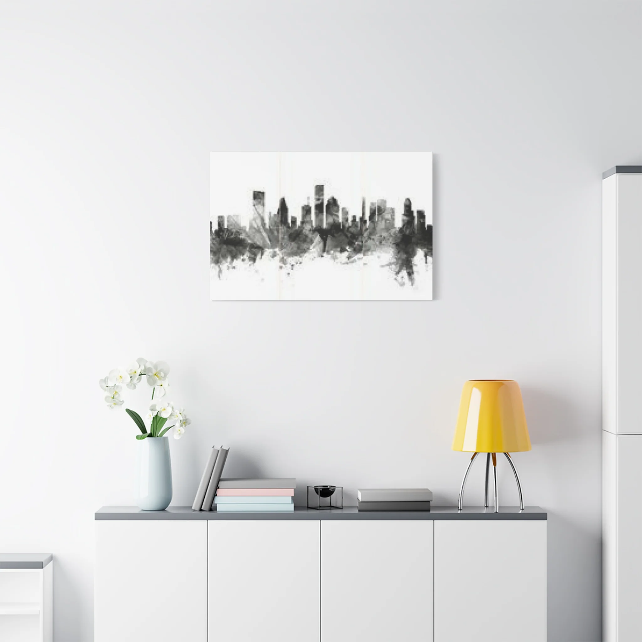 Black & White Houston Skylines Wall Art & Canvas Prints - Image 12