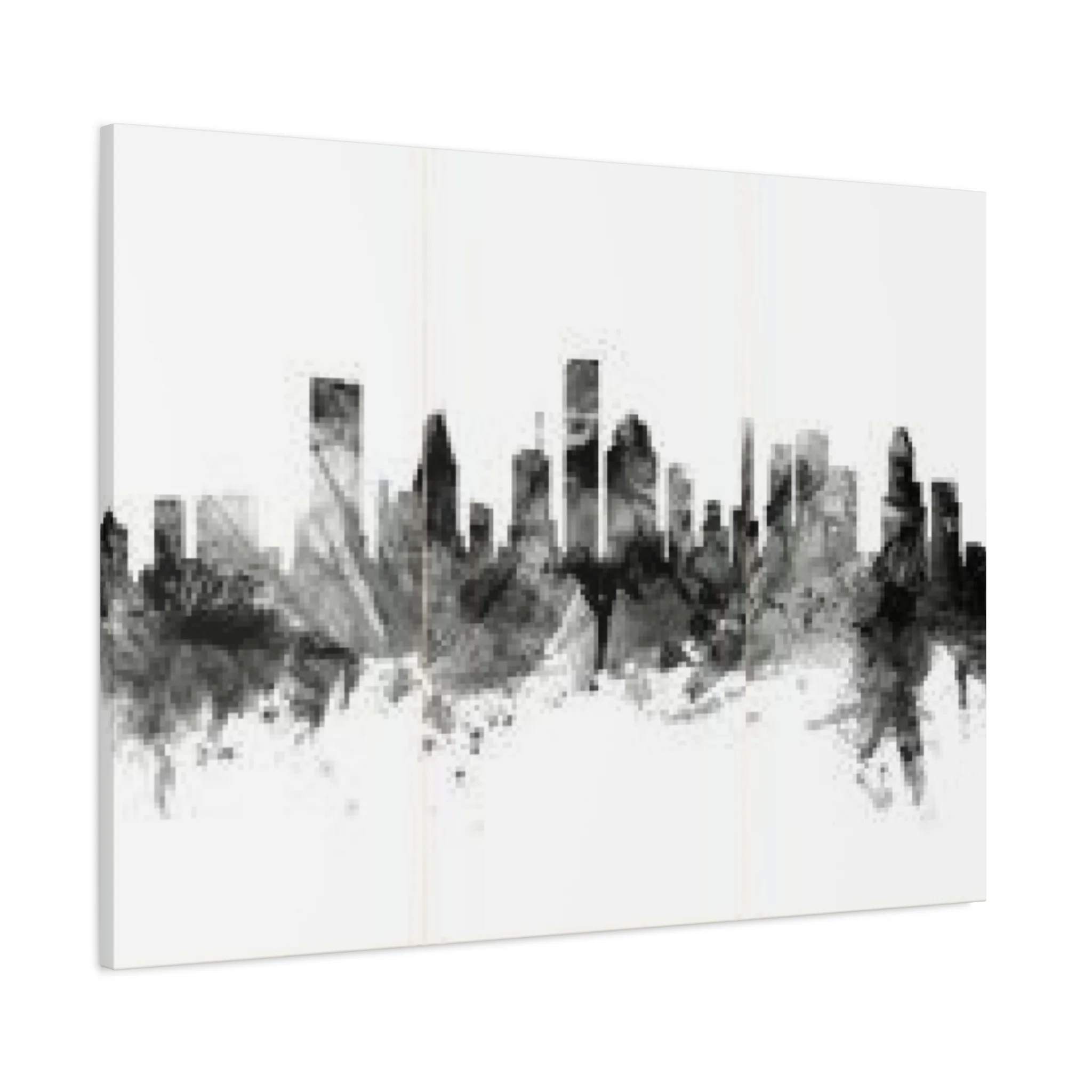 Black & White Houston Skylines Wall Art & Canvas Prints - Image 14