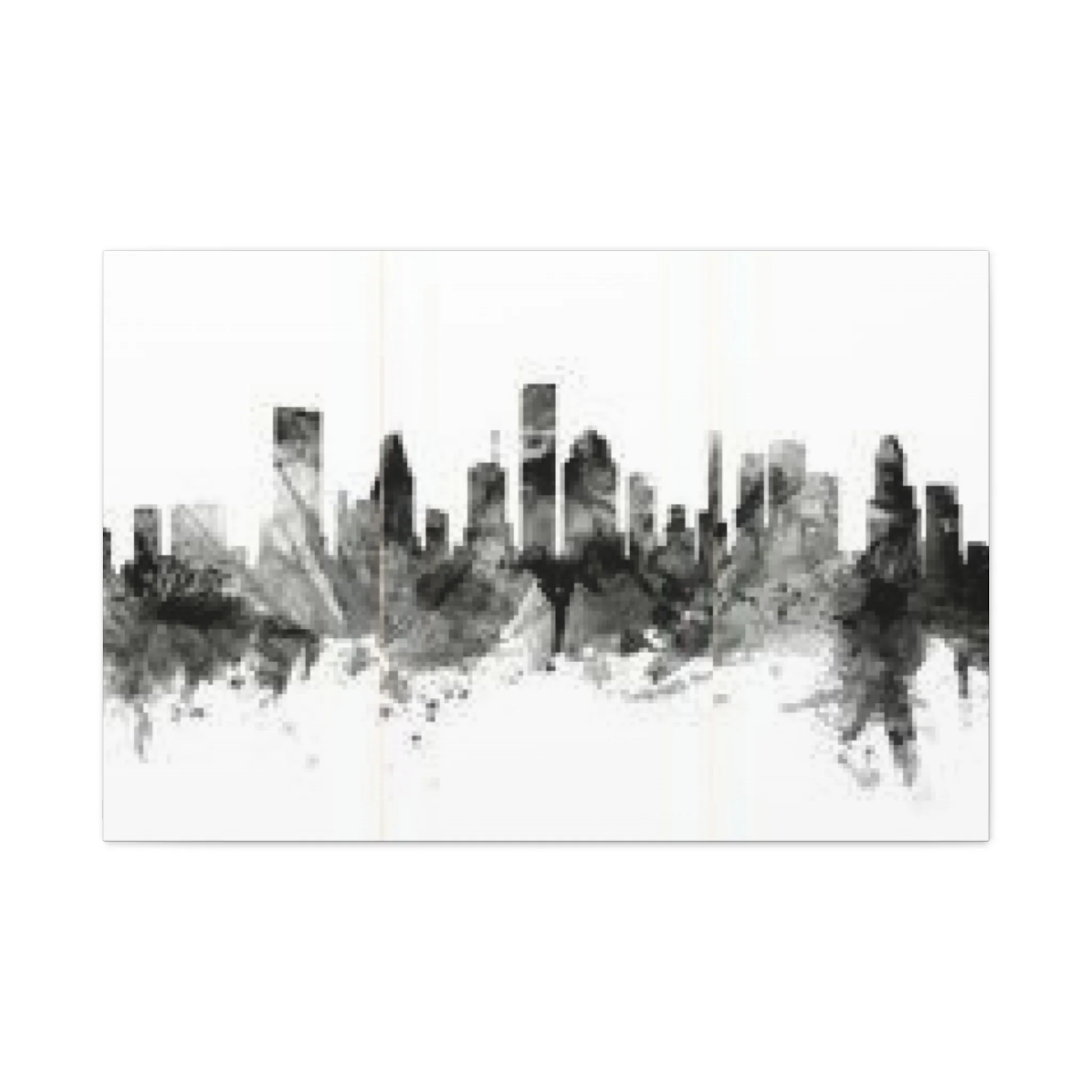 Black & White Houston Skylines Wall Art & Canvas Prints - Image 3