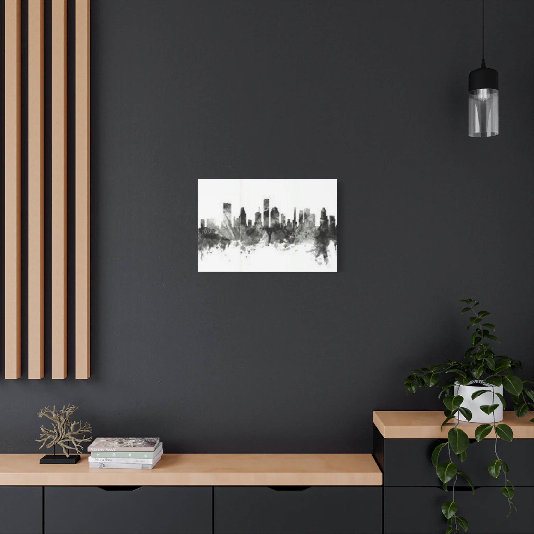 Black & White Houston Skylines Wall Art & Canvas Prints - Image 7