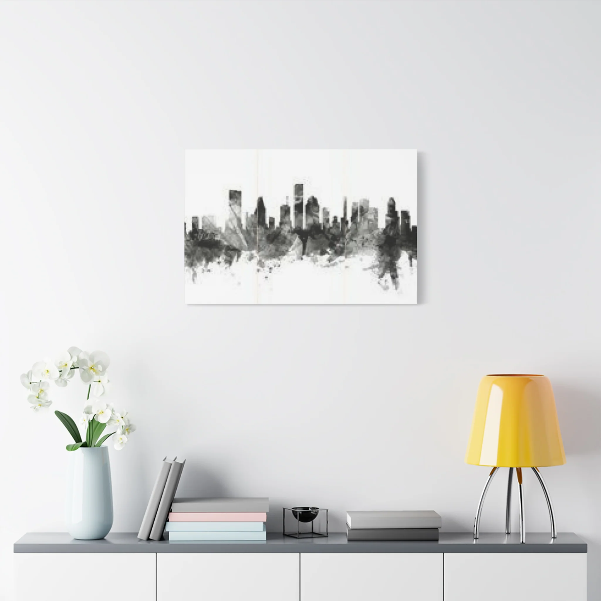 Black & White Houston Skylines Wall Art & Canvas Prints - Image 9