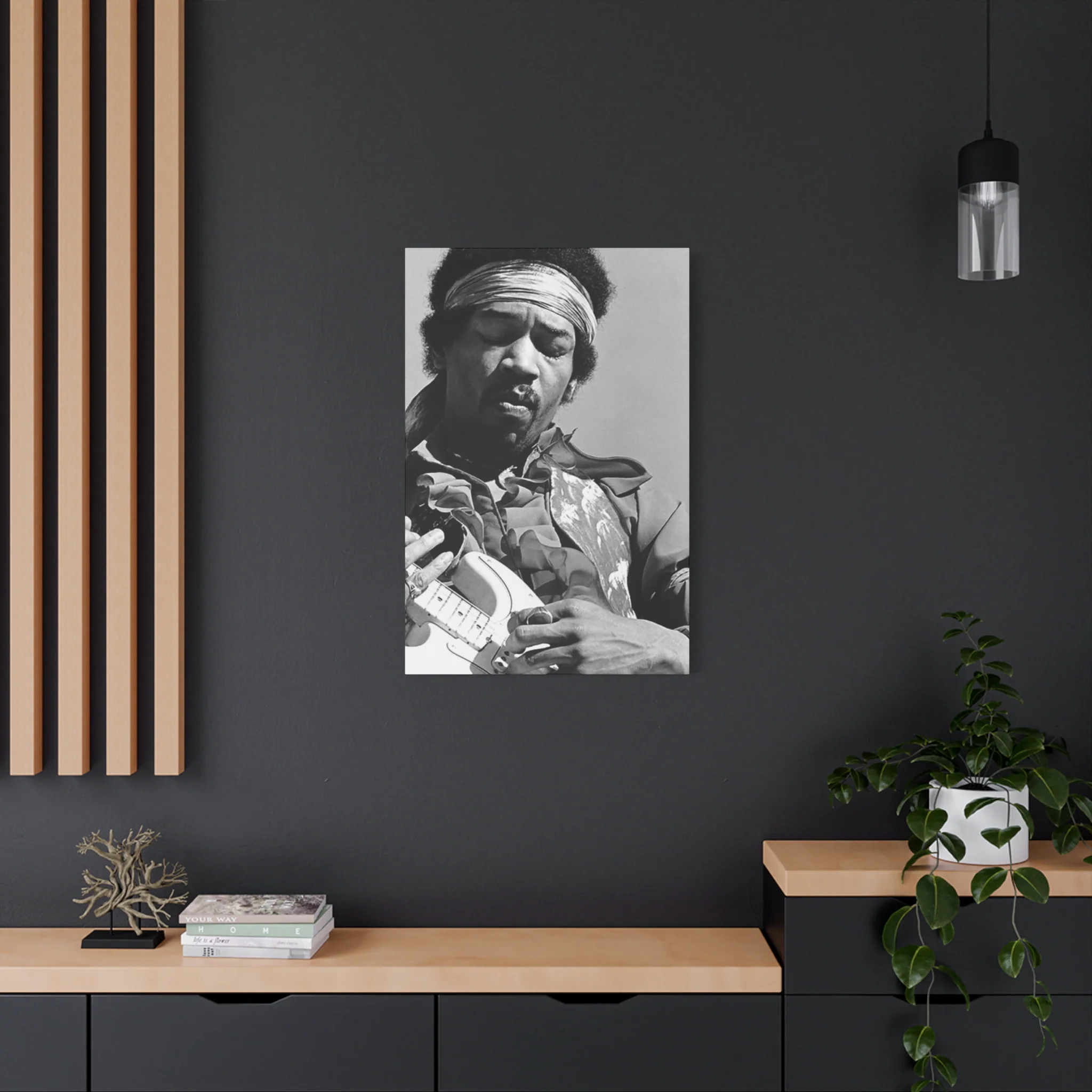 Black & White Jimi Hendrix Poster Wall Art & Canvas Prints - Image 10