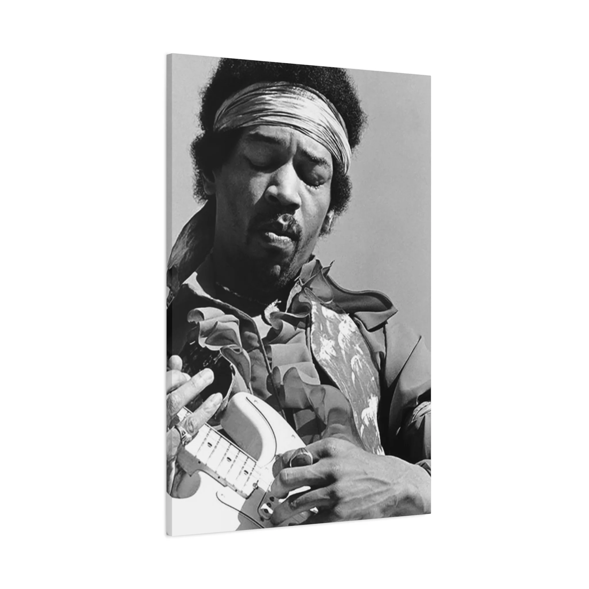 Black & White Jimi Hendrix Poster Wall Art & Canvas Prints - Image 14