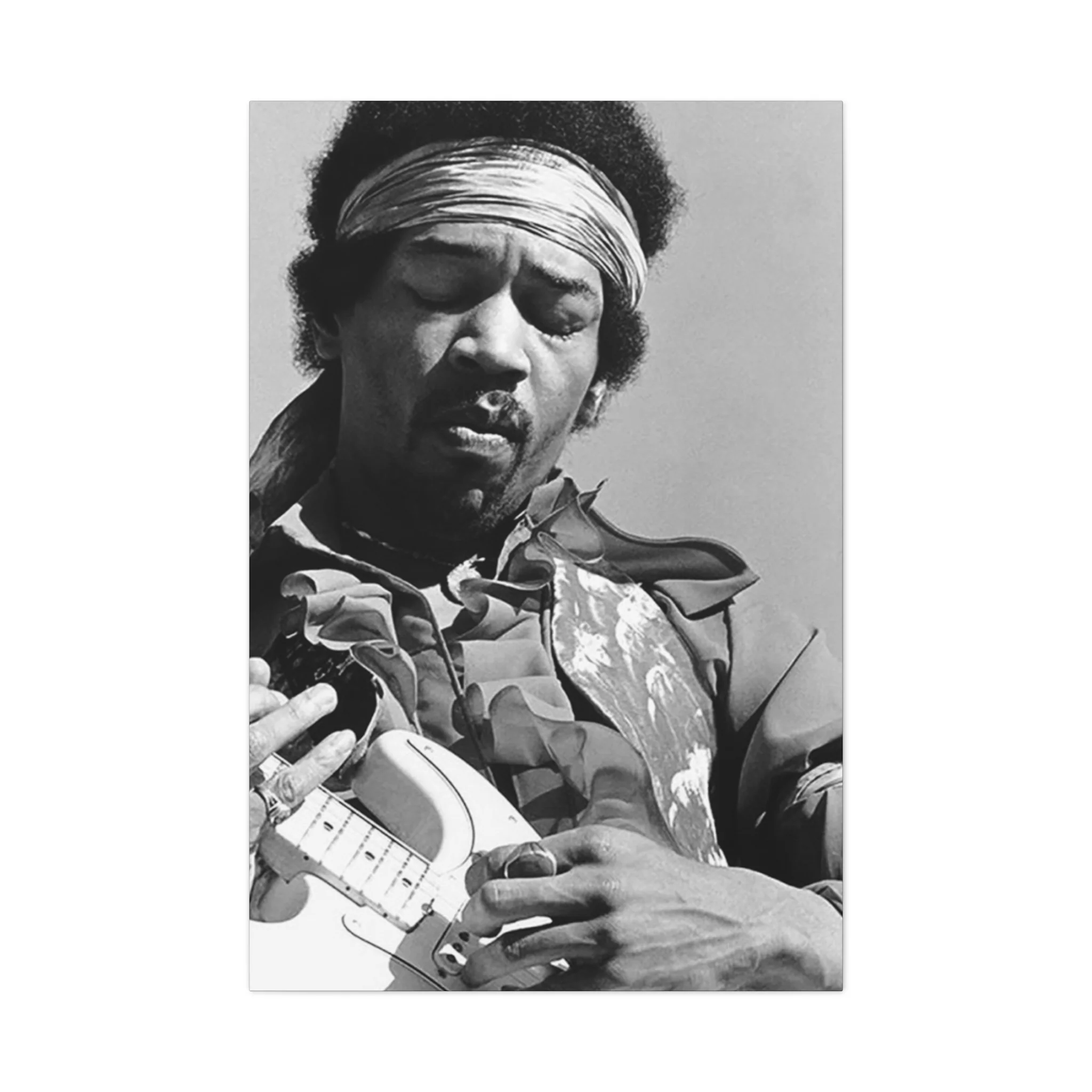 Black & White Jimi Hendrix Poster Wall Art & Canvas Prints - Image 4