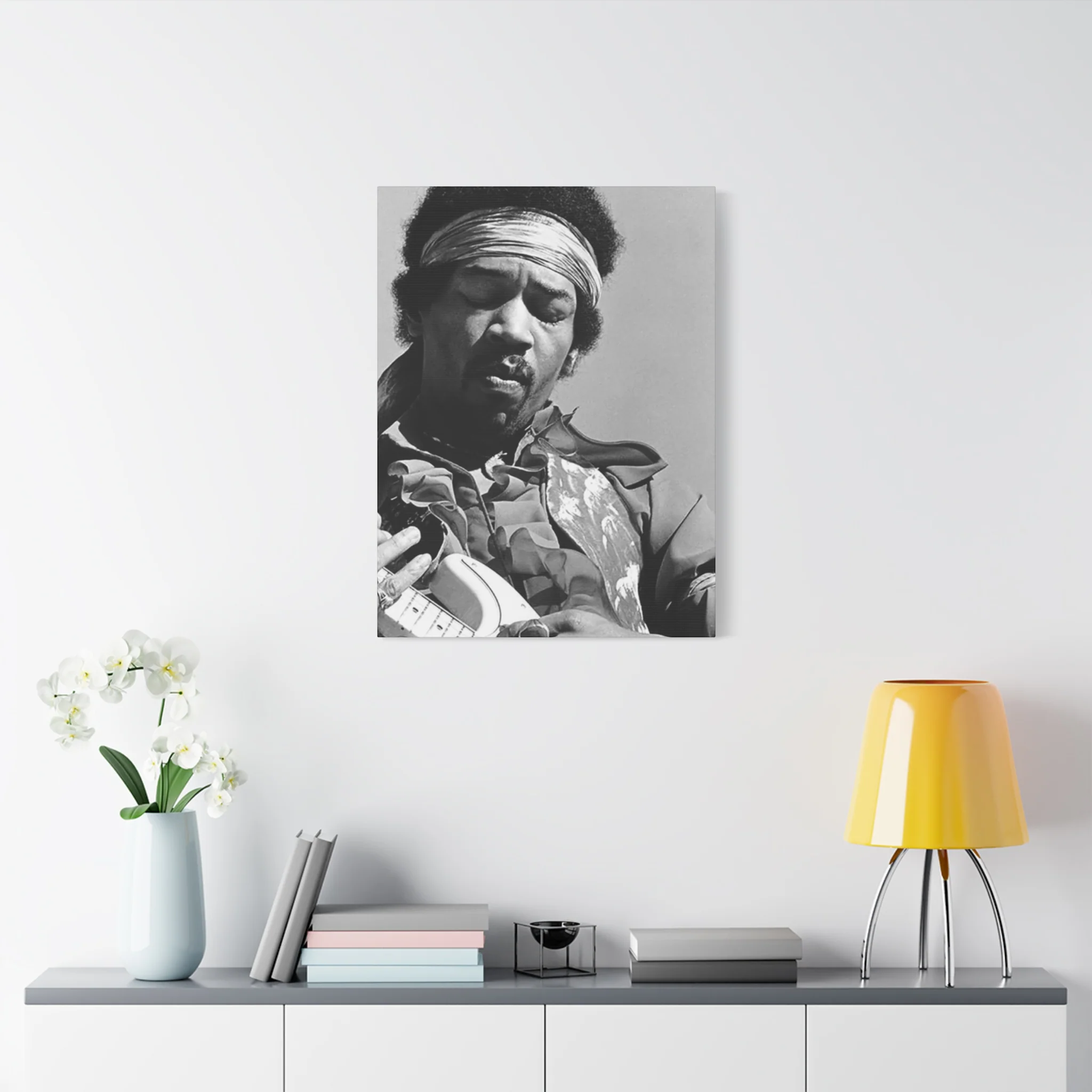 Black & White Jimi Hendrix Poster Wall Art & Canvas Prints - Image 6