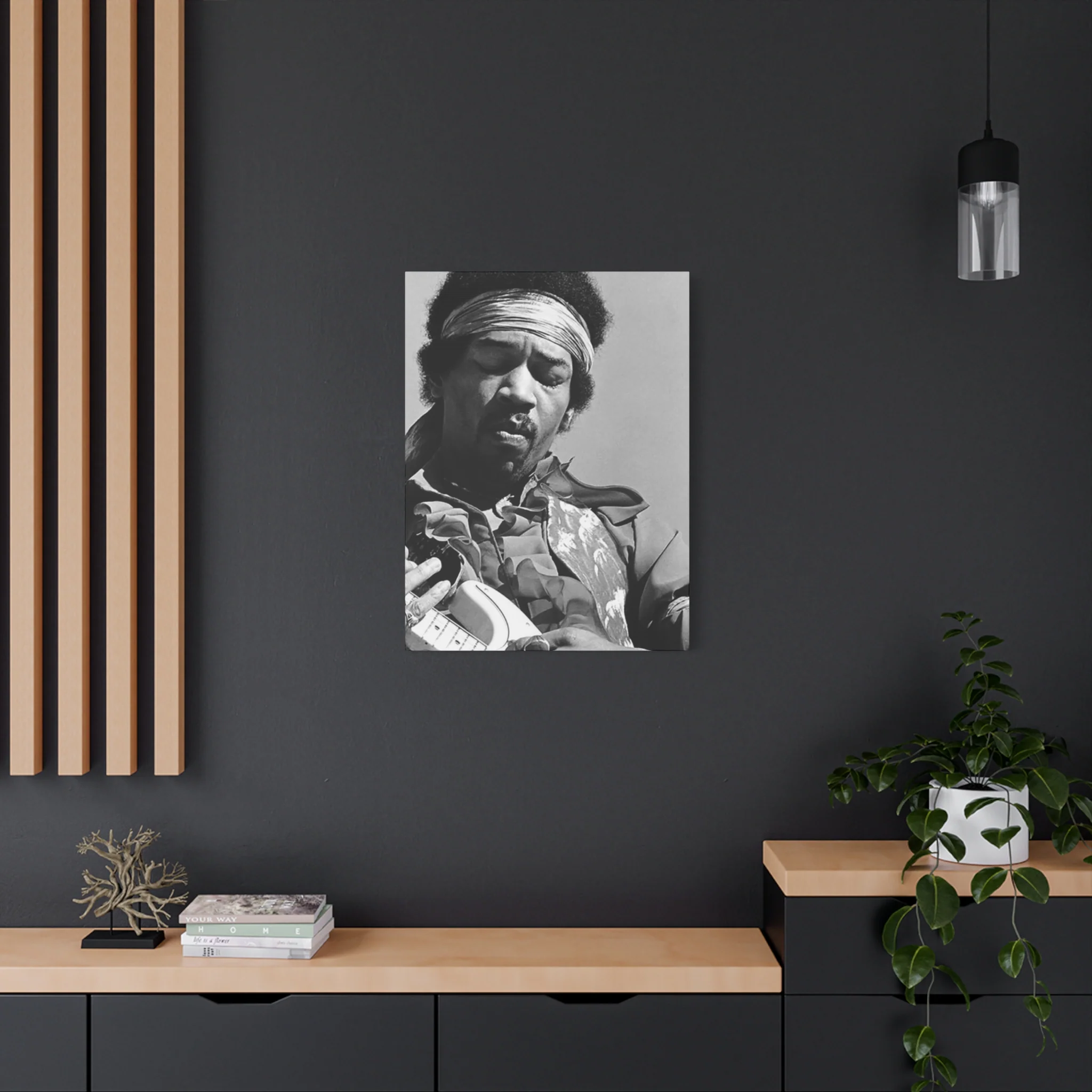 Black & White Jimi Hendrix Poster Wall Art & Canvas Prints - Image 7