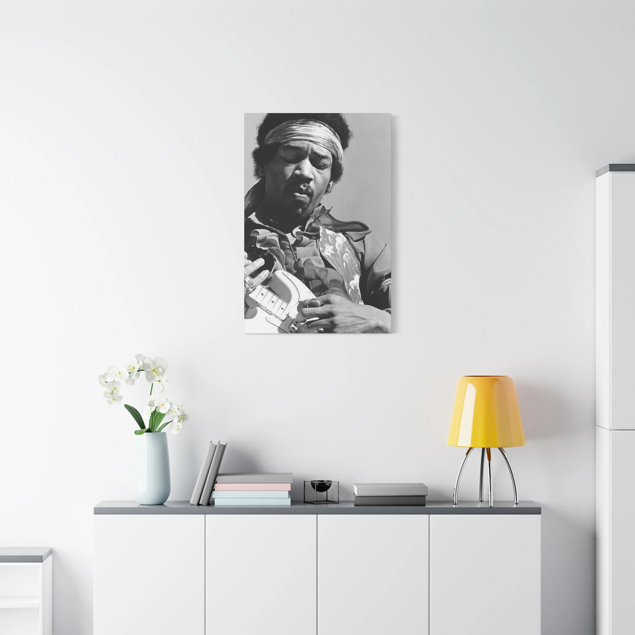 Black & White Jimi Hendrix Poster Wall Art & Canvas Prints - Image 9