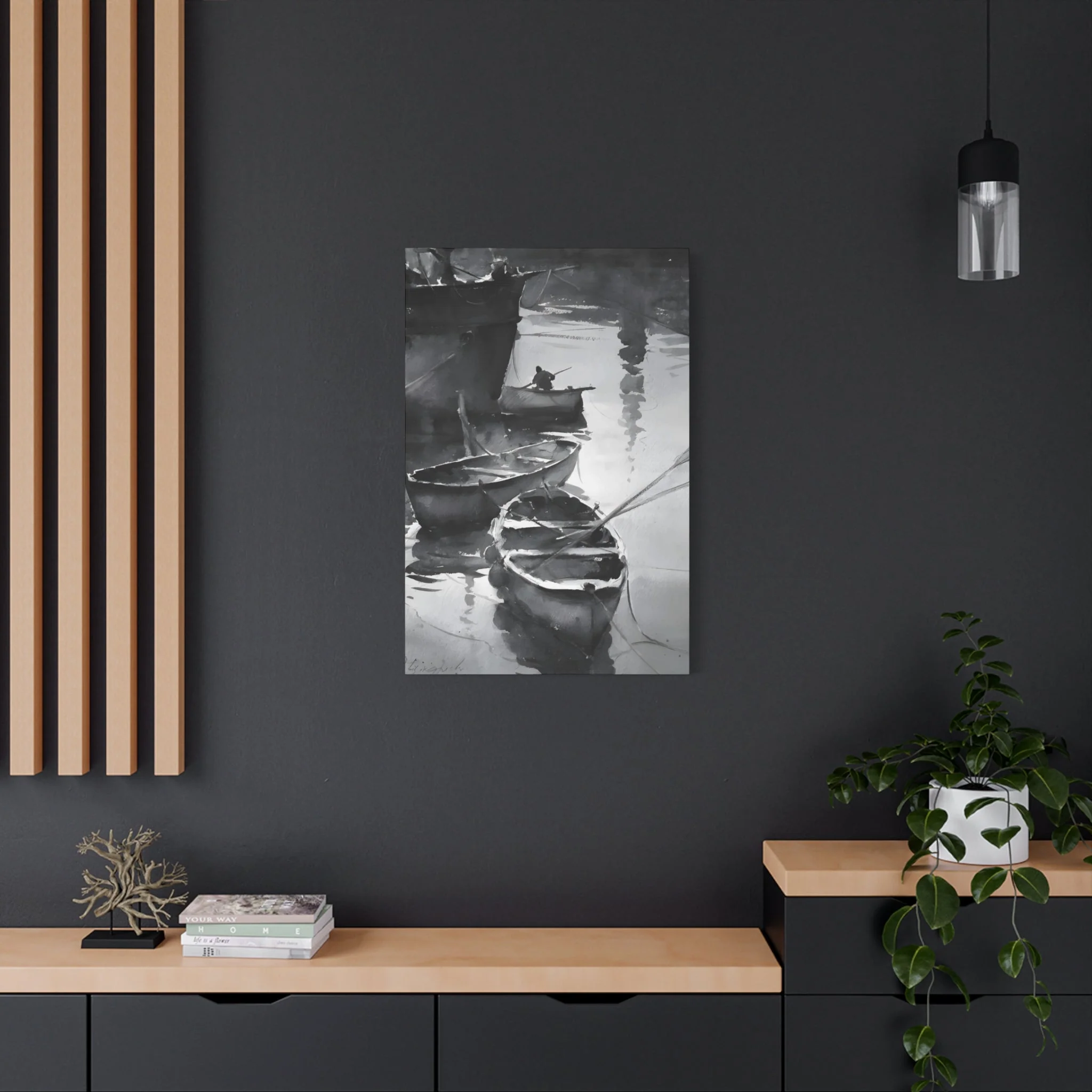 Boat Oil Painting Wall Art & Canvas Prints - Image 10