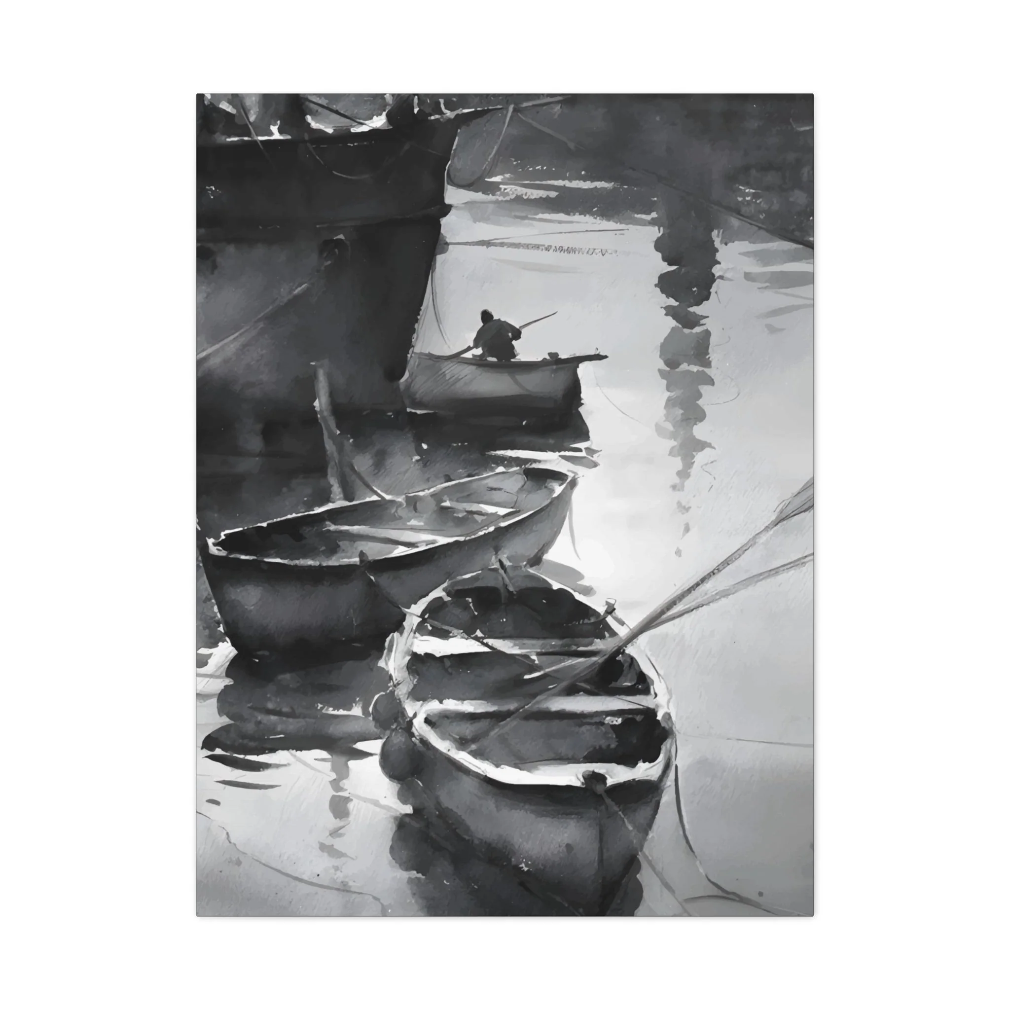 Boat Oil Painting Wall Art & Canvas Prints - Image 11