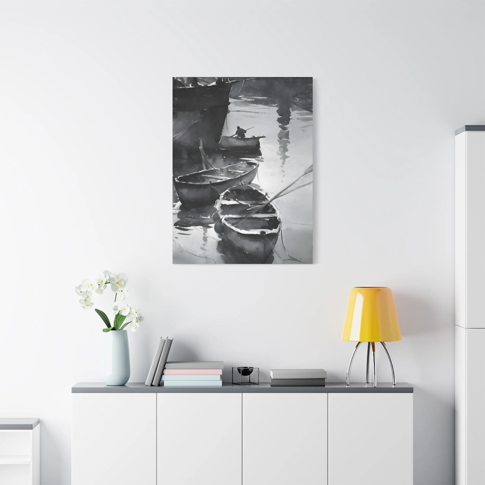 Boat Oil Painting Wall Art & Canvas Prints - Image 12