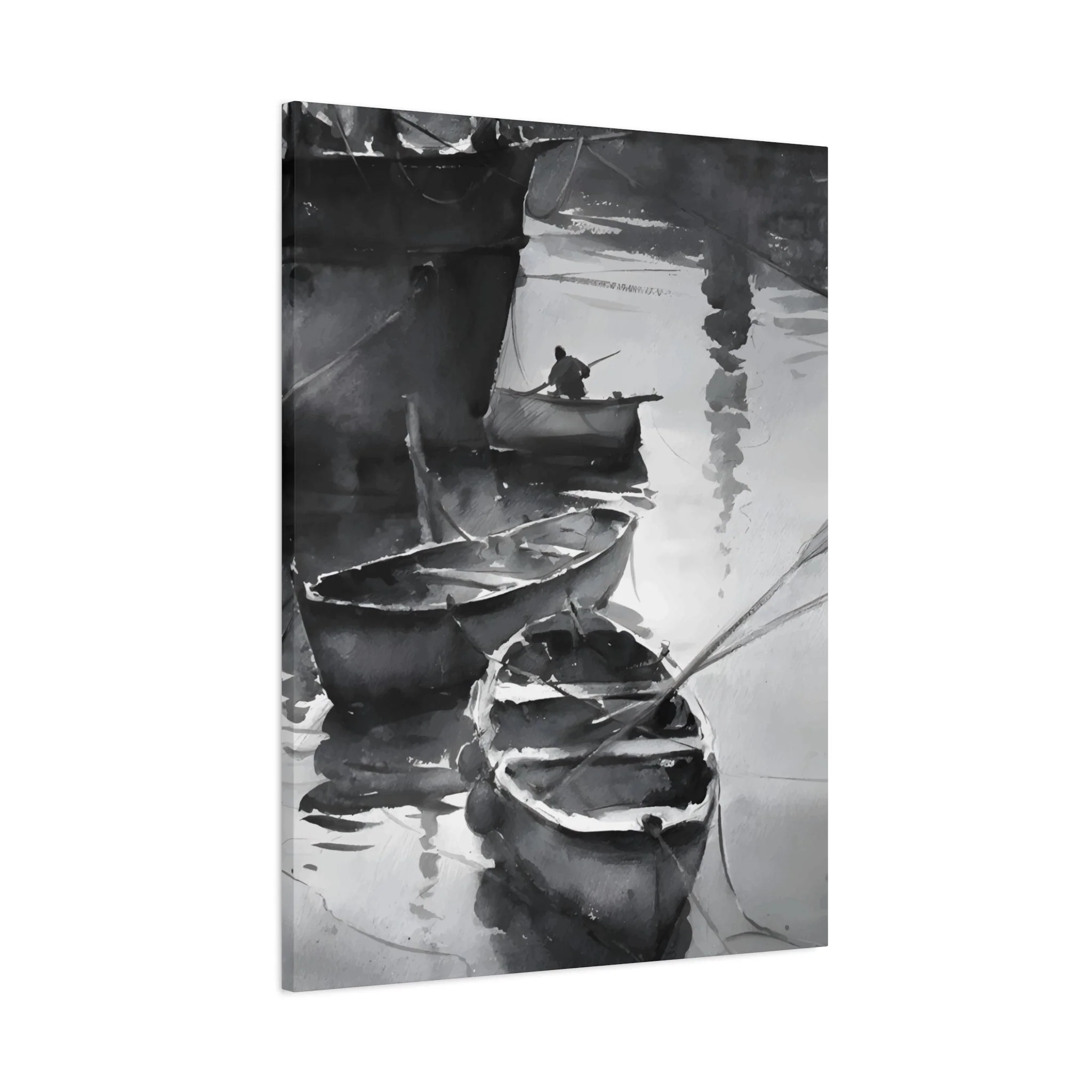 Boat Oil Painting Wall Art & Canvas Prints - Image 3