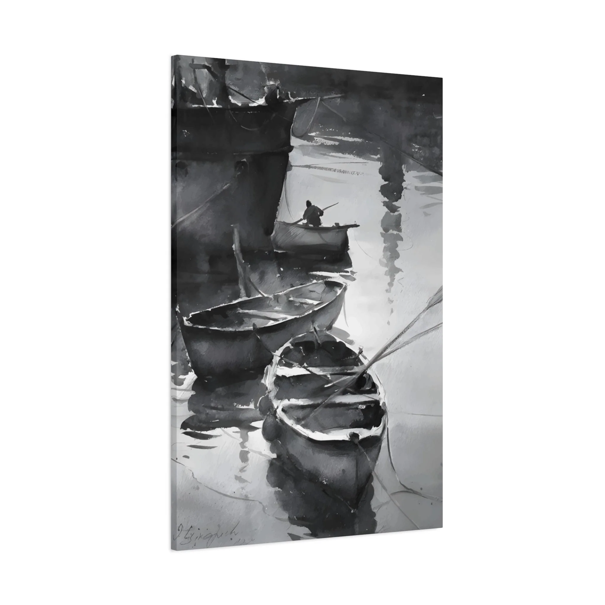 Boat Oil Painting Wall Art & Canvas Prints - Image 4