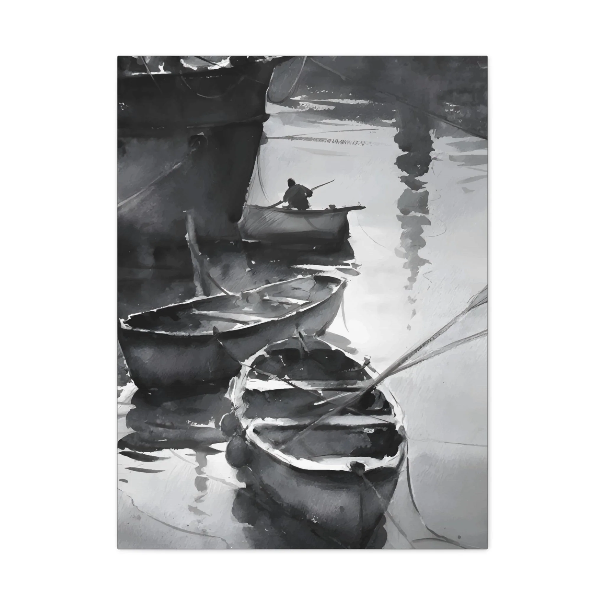 Boat Oil Painting Wall Art & Canvas Prints - Image 5