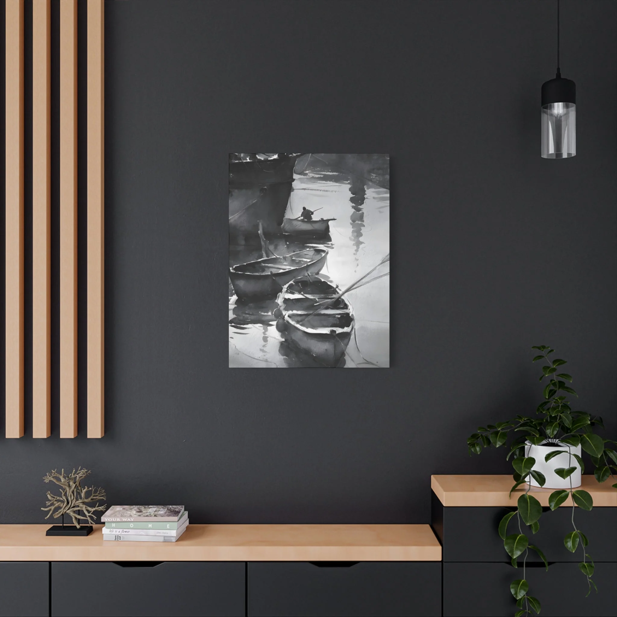 Boat Oil Painting Wall Art & Canvas Prints - Image 7